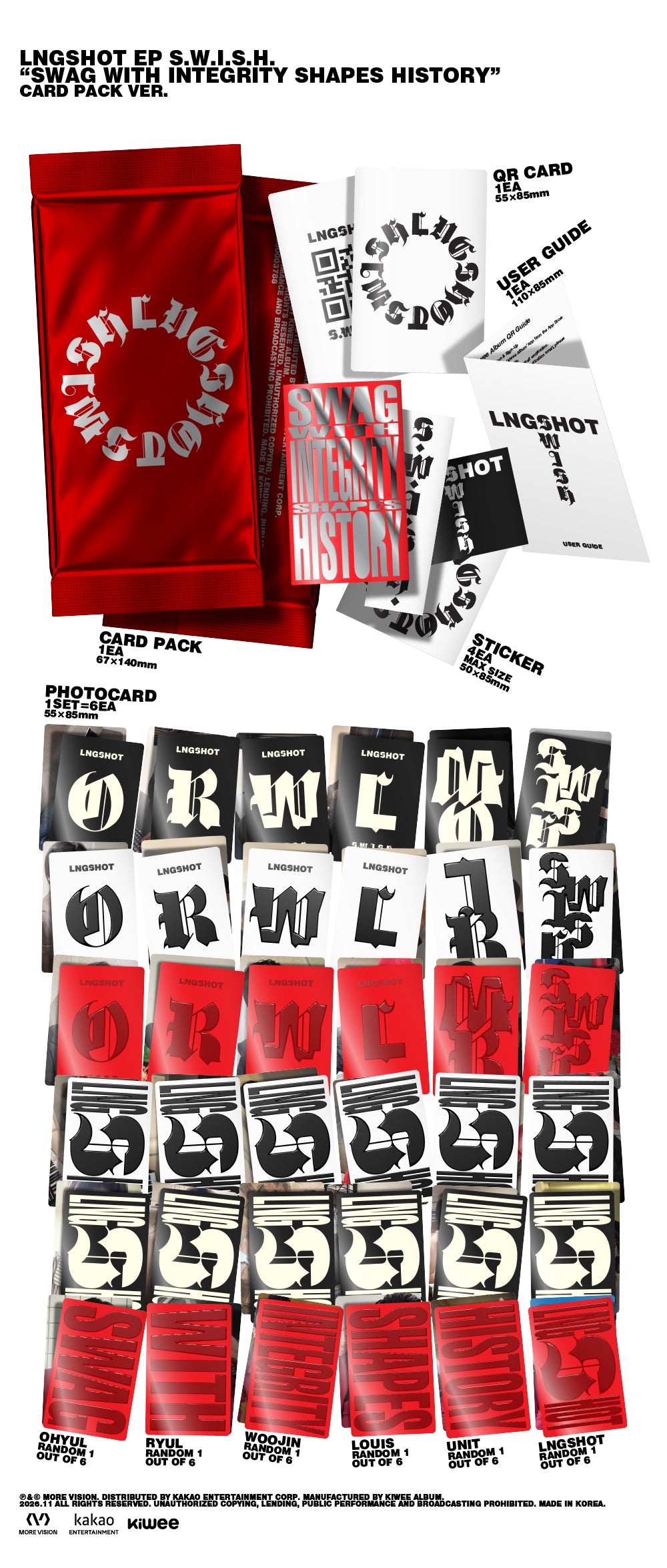 (Pre-Order) LNGSHOT - S.W.I.S.H. - EP Album (Card Pack Ver.)