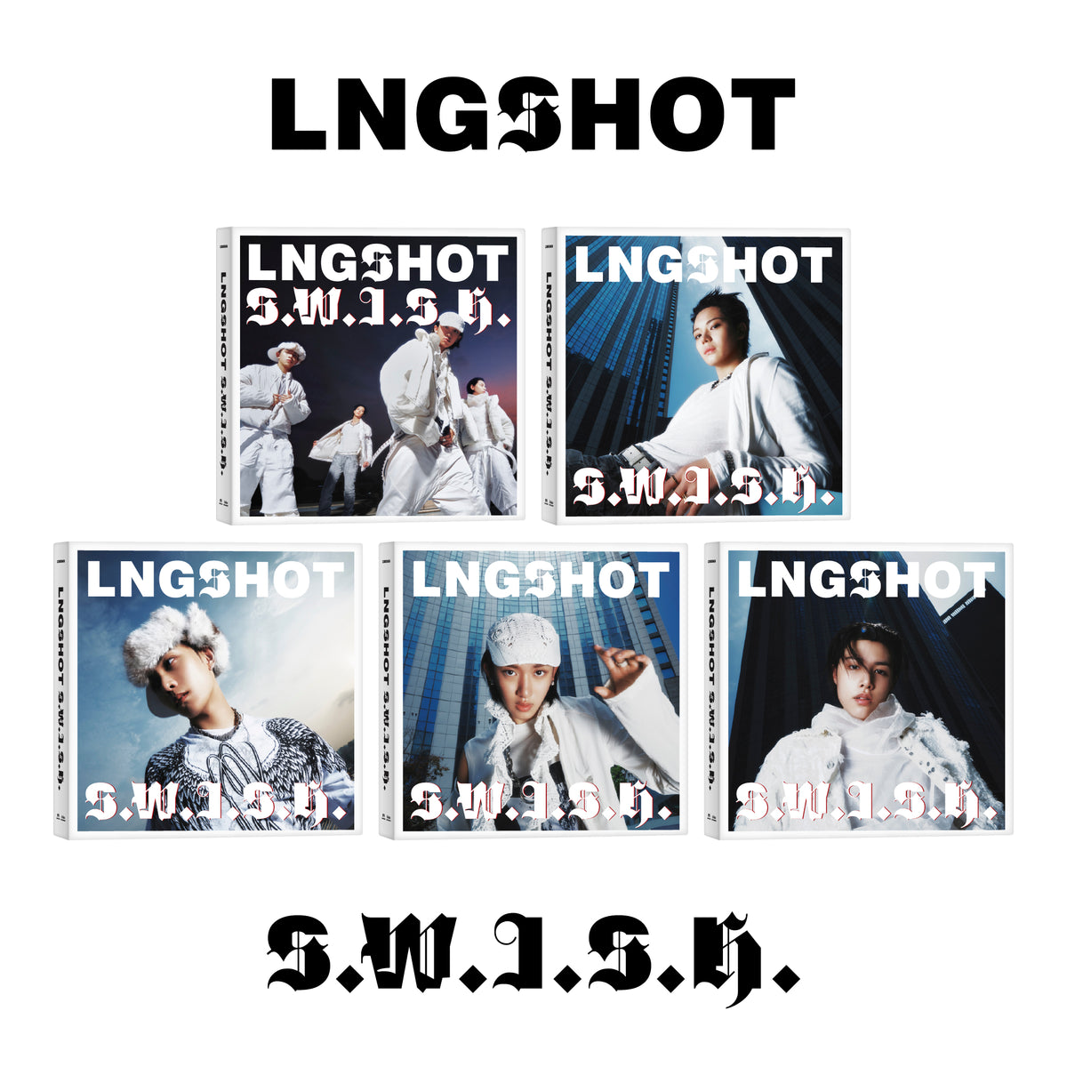 (5 Ver. SET // Pre-Order) LNGSHOT - S.W.I.S.H. - EP Album (Standard Ver.)