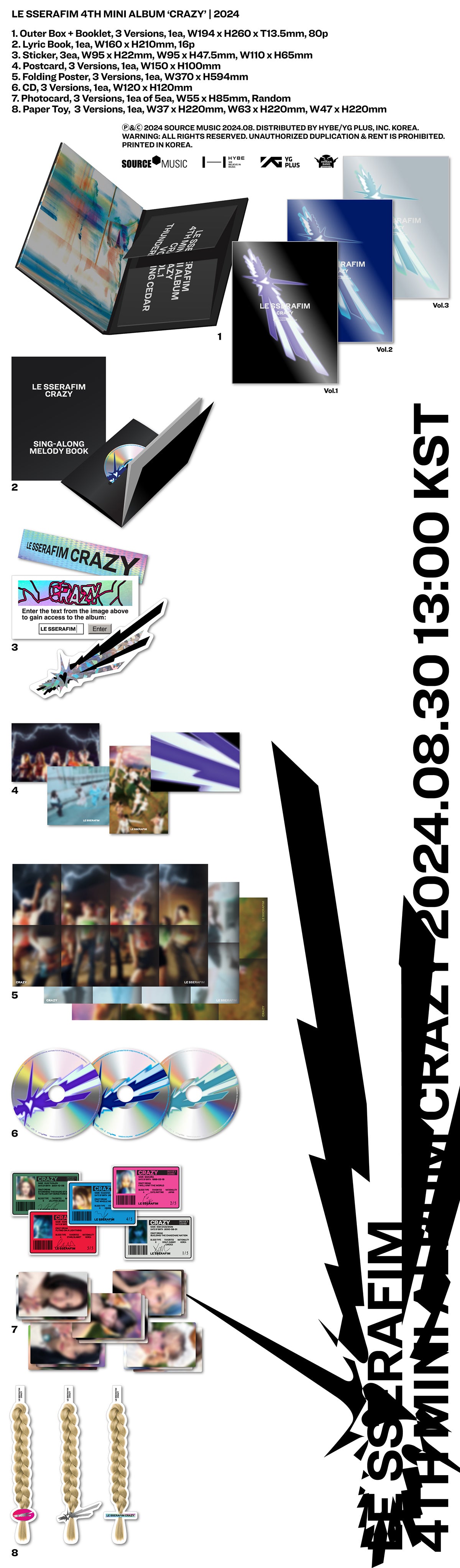 LE SSERAFIM - CRAZY - 4th Mini Album (Standard Ver.)