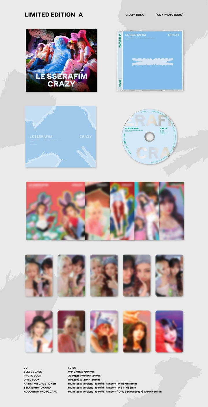 LE SSERAFIM - CRAZY - 3rd Japan Single (Limited Edition A)