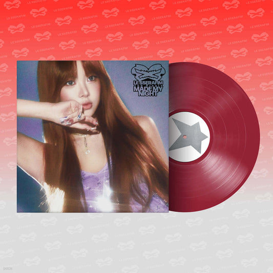(Pre-Order) LE SSERAFIM - Made My Night - 2nd Single Album (Vinyl Ver. / WARM RED)
