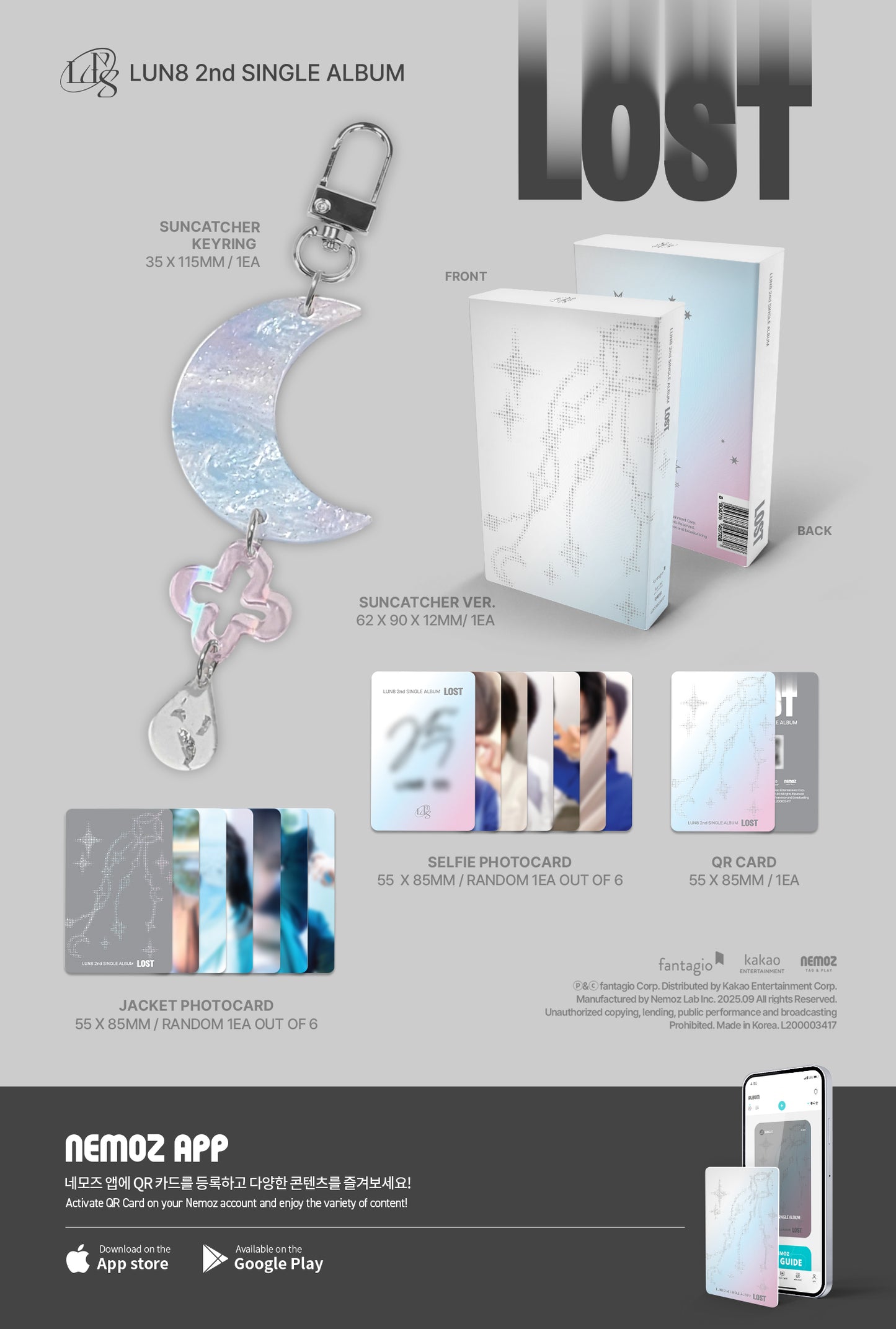 LUN8 - LOST - 2nd Single Album (Suncatcher / Nemo Ver.)