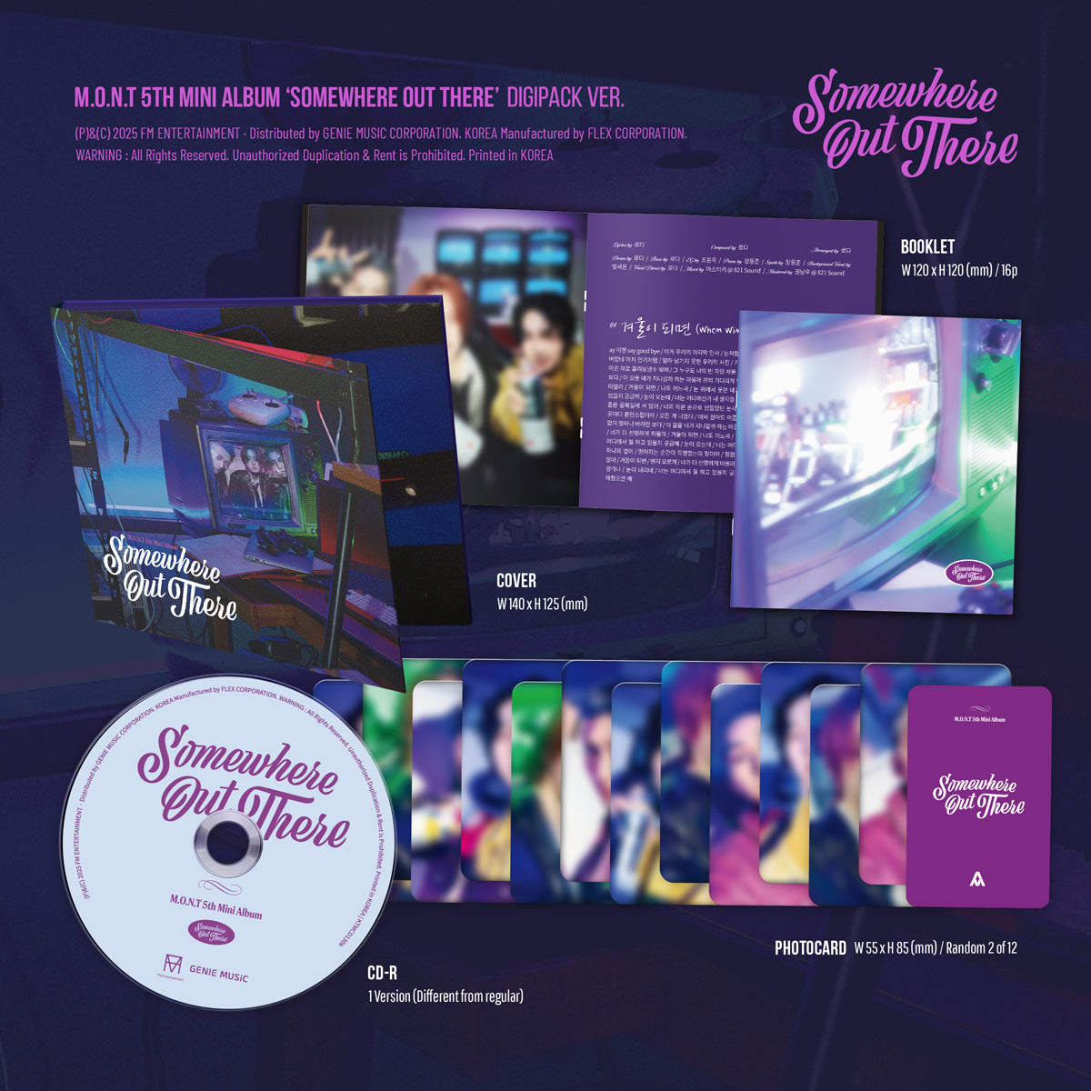 M.O.N.T - Somewhere Out There - 5th Mini Album (Digipack Ver.)