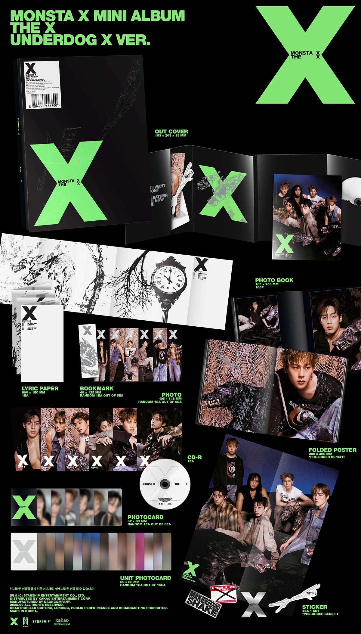 MONSTA X - THE X - 13th Mini Album (Standard Ver.)