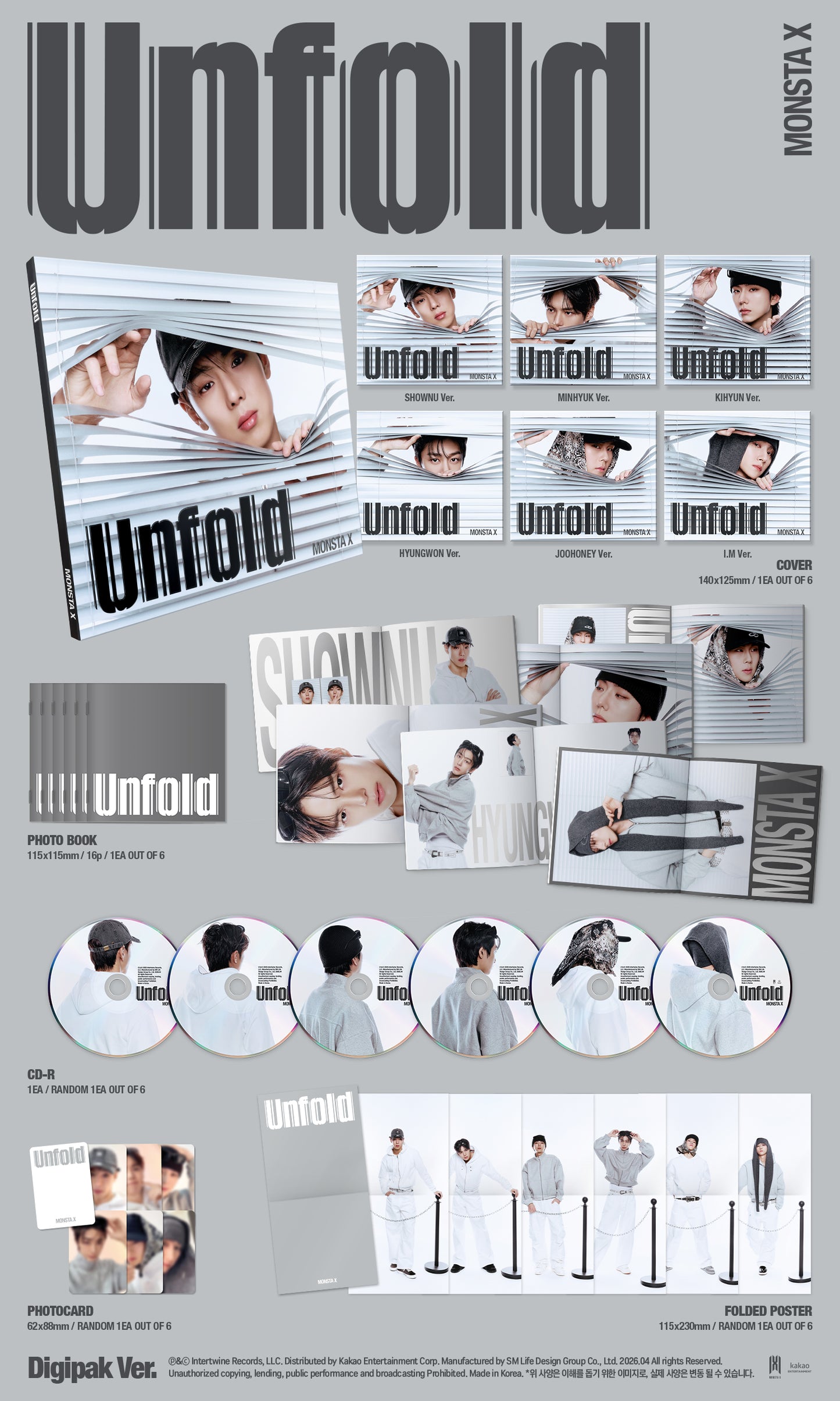 MONSTA X - UNFOLD - America Full Album (Digipack Ver.)