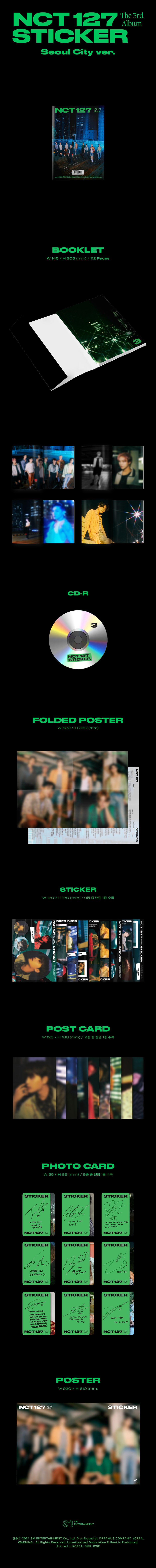 NCT 127 - STICKER - 3rd Album (Seoul City Ver.)