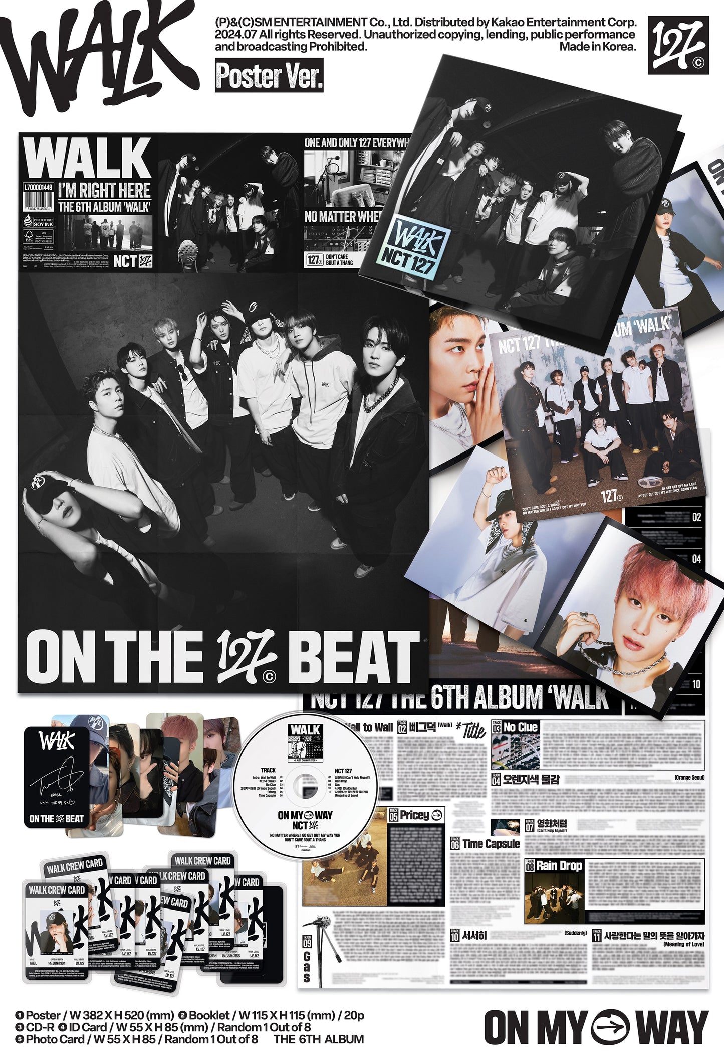 NCT 127 - WALK - 6th Album (Poster Ver.)