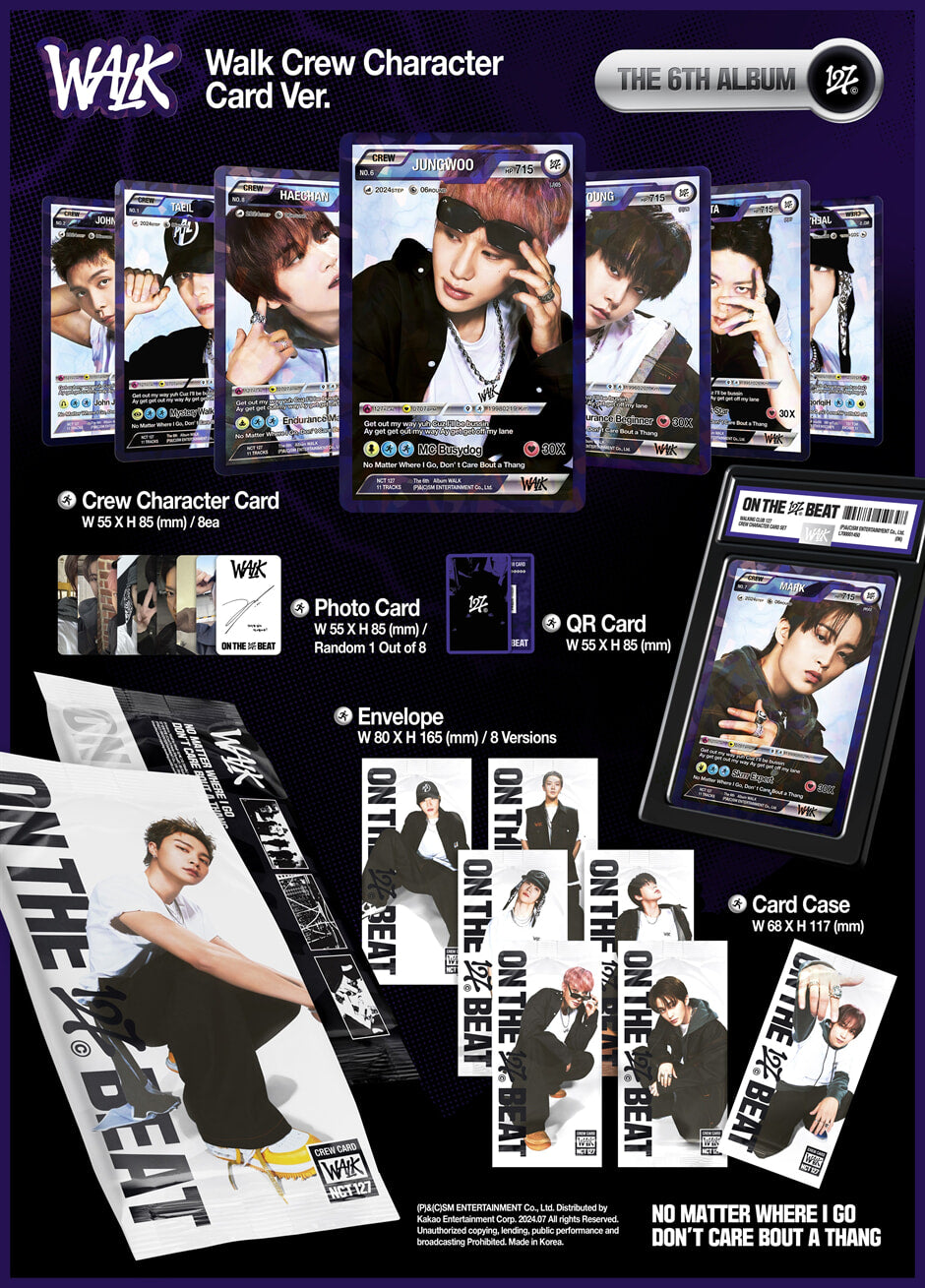NCT 127 - WALK - 6th Album (Walk Crew Character Card Ver.)