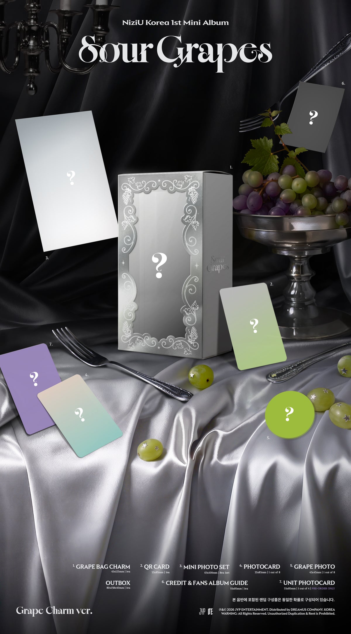 (Pre-Order) NiziU - Sour Grapes - 1st Mini Album (Grape Charm Ver.)