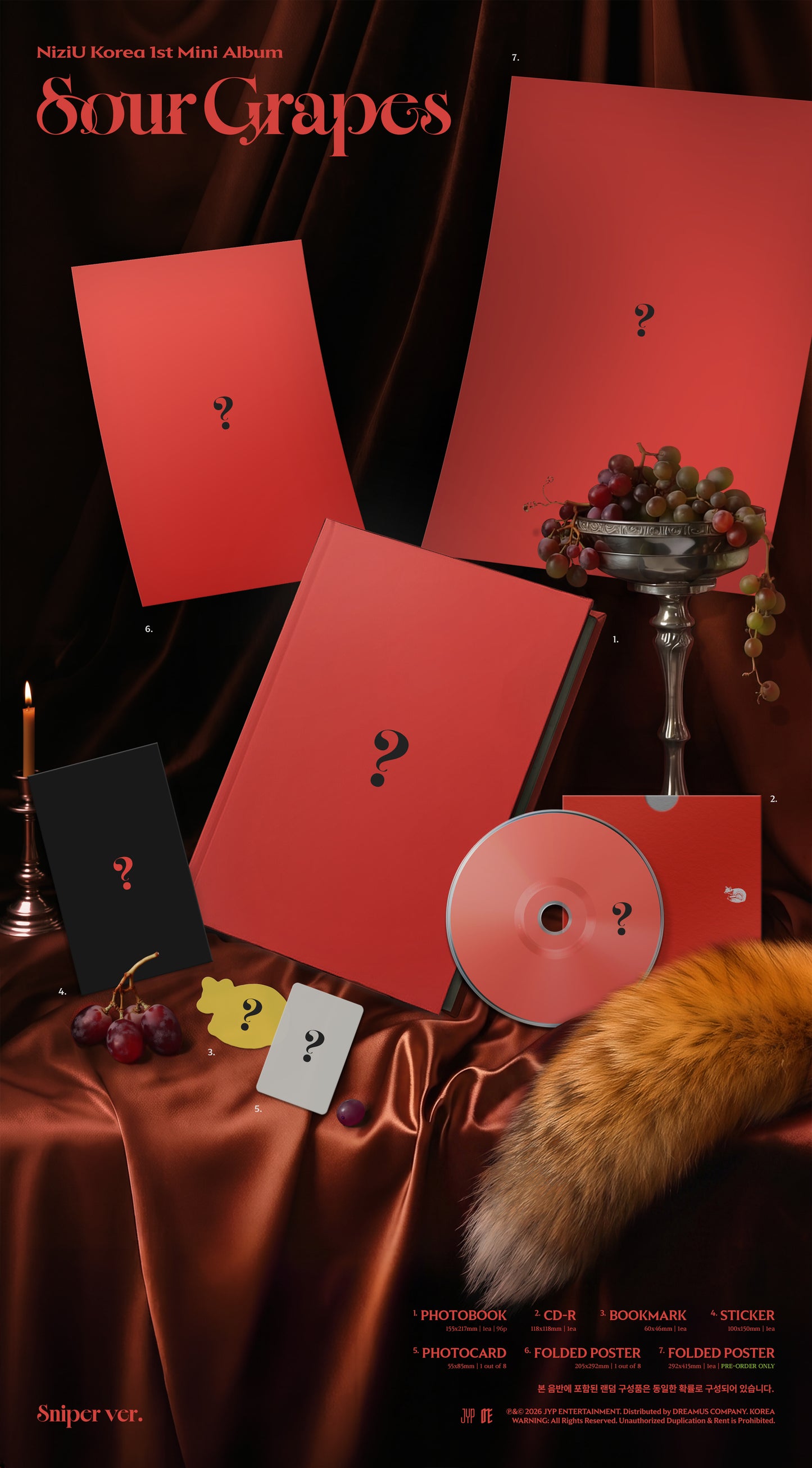 (Pre-Order) NiziU - Sour Grapes - 1st Mini Album (Standard Ver.)