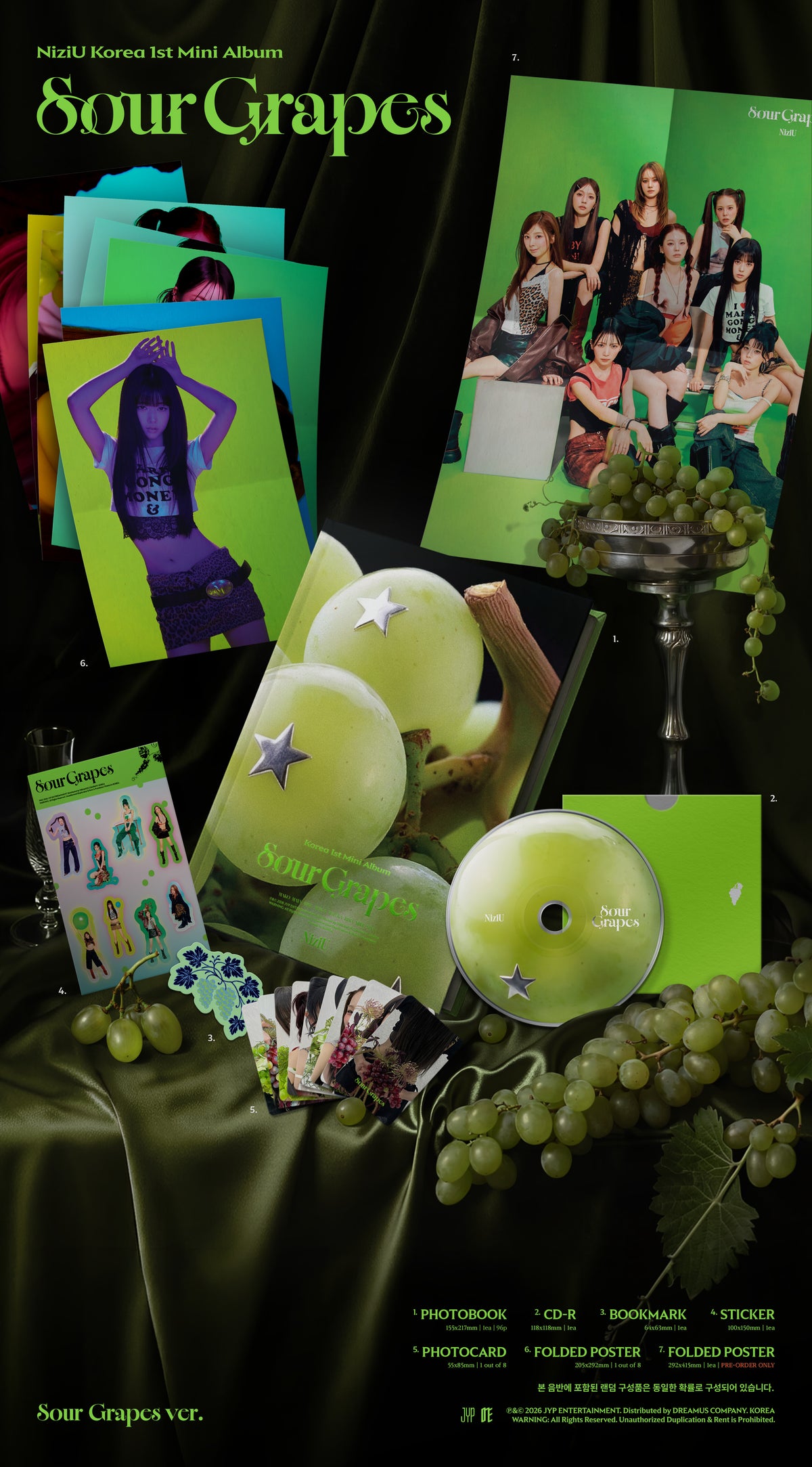 (Pre-Order) NiziU - Sour Grapes - 1st Mini Album (Standard Ver.)