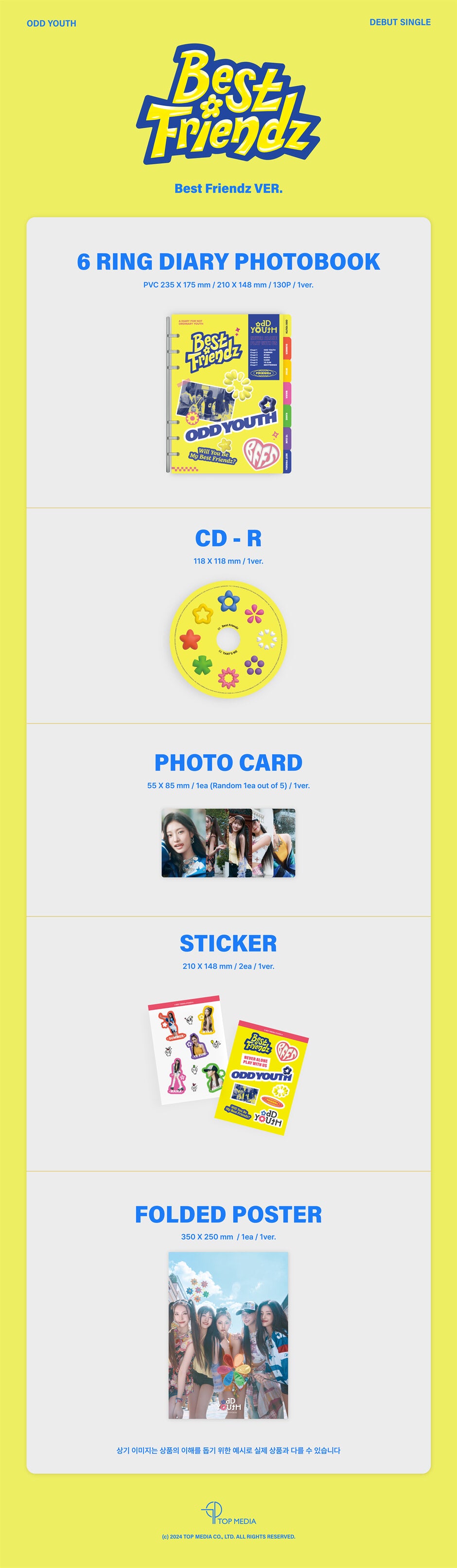 ODD YOUTH - Best Friendz - Debut Single Album (Best Friendz Ver.)