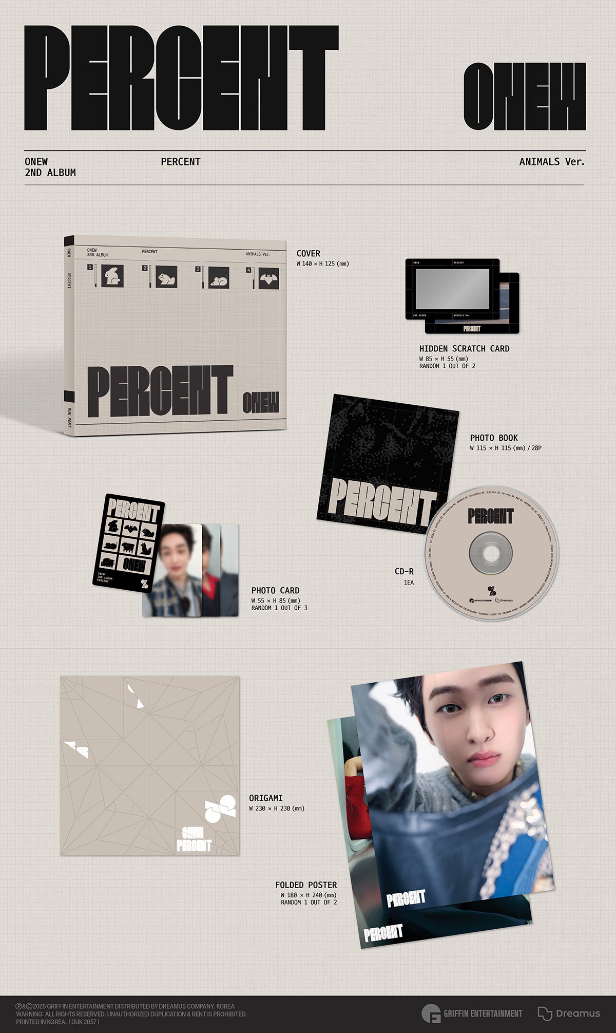 ONEW (SHINee) - PERCENT - 2nd Album (Digipack Ver.)