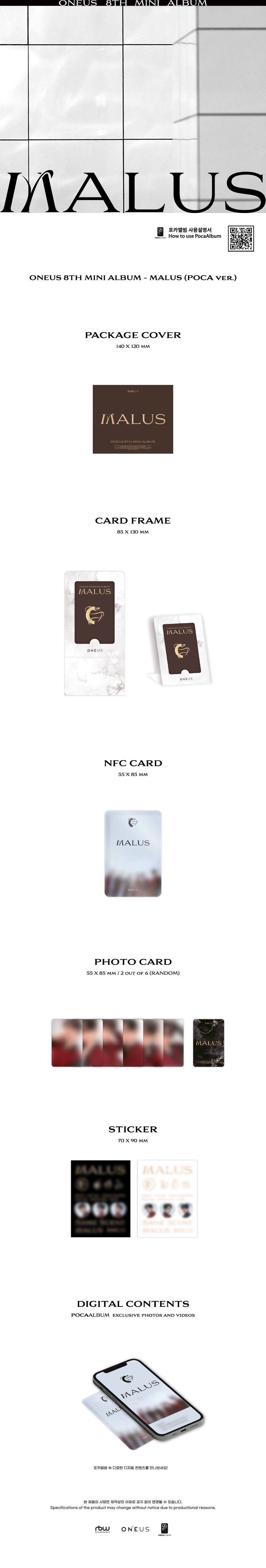 ONEUS - MALUS - 8th Mini Album (POCA Album Ver.)