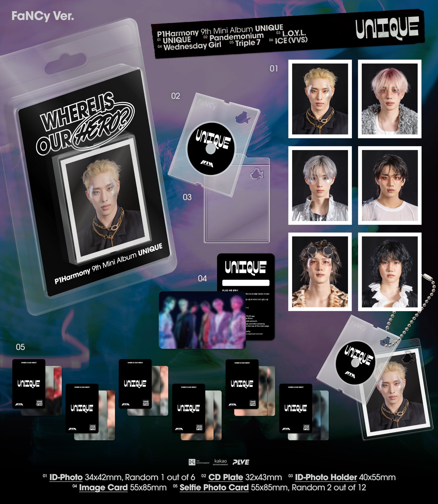 (Pre-Order) P1Harmony - UNIQUE - 9th Mini Album (FaNCy Ver.)