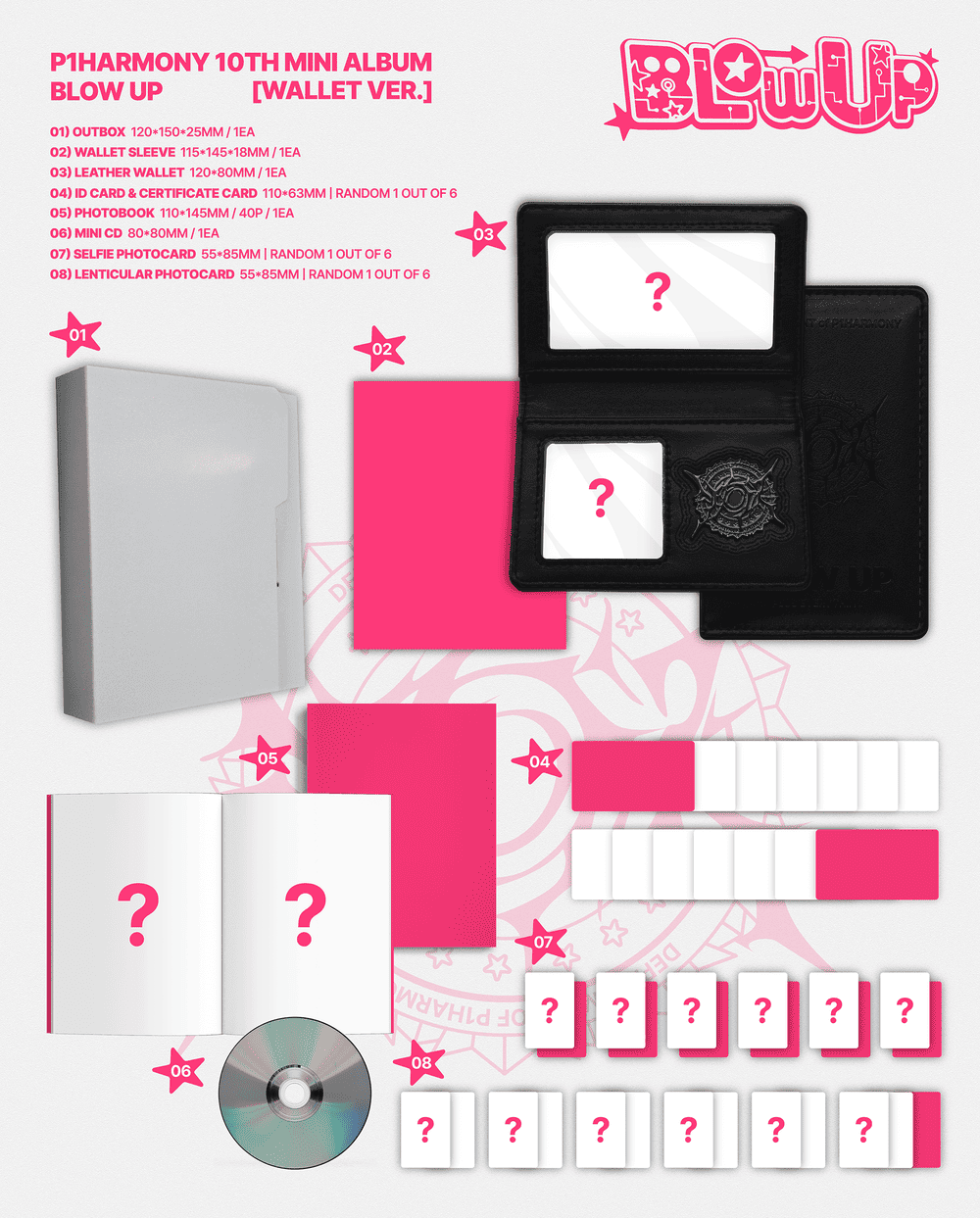 (Pre-Order) P1Harmony - BLOW UP - 10th Mini Album (Wallet Ver.)