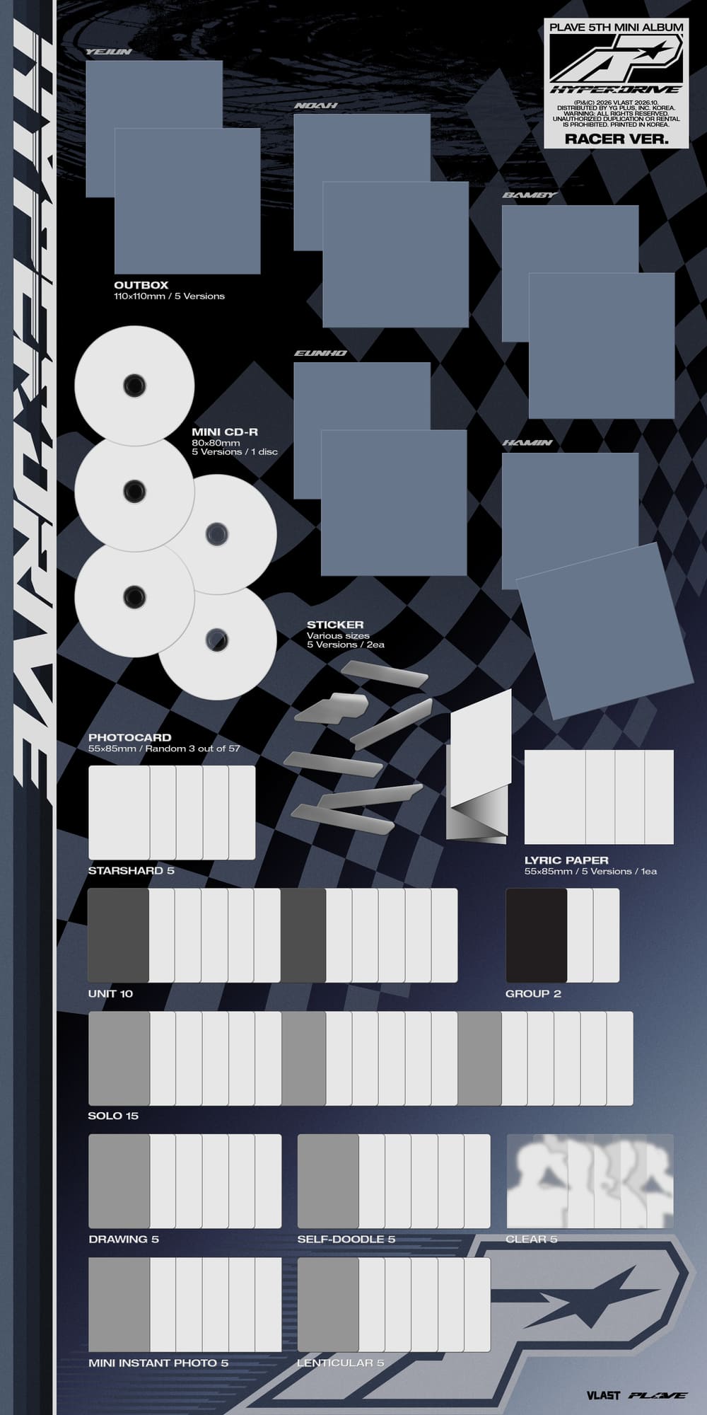 (Pre-Order) PLAVE - HYPERDRIVE - 5th Mini Album (Racer Ver.)