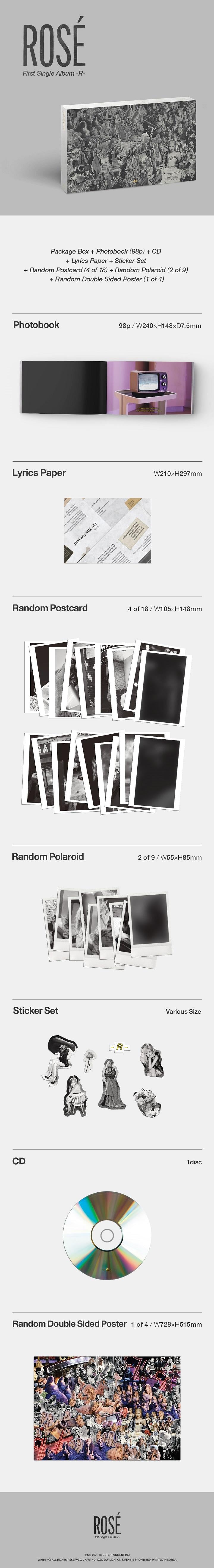 Rosé (BLACKPINK) - R - 1st Single Album