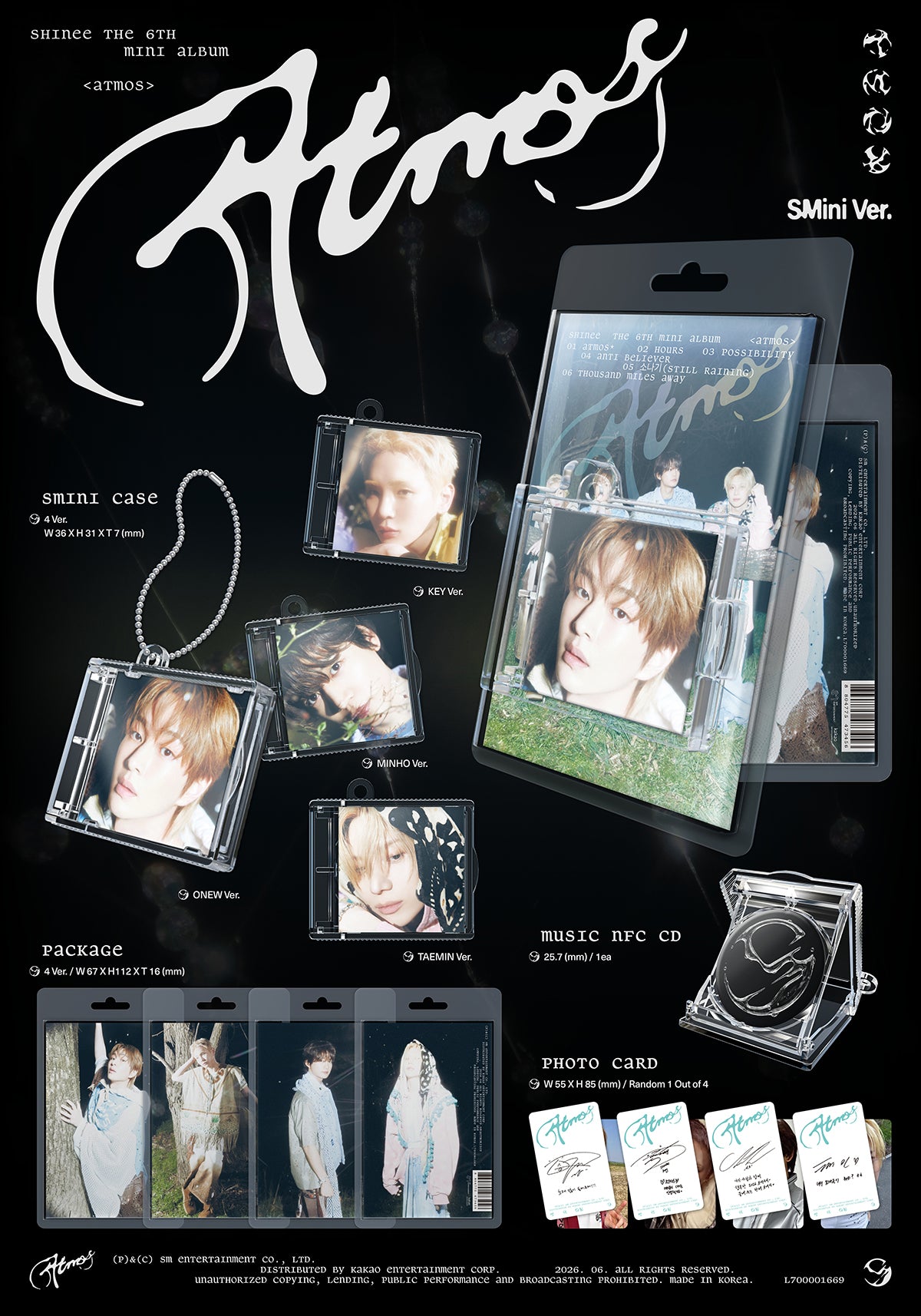 (Pre-Order) SHINee - Atmos - 6th Mini Album (SMini Ver.)