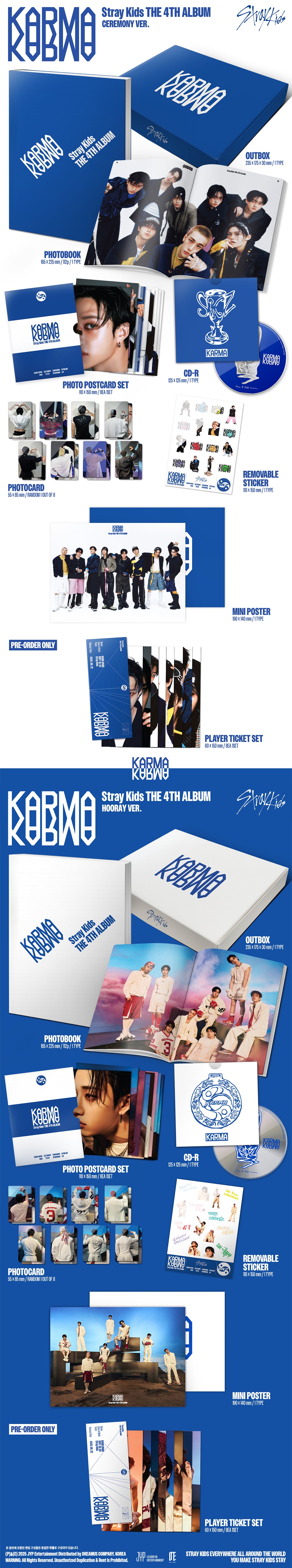 Stray Kids - KARMA - 4th Full Album (CEREMONY Ver., HOORAY Ver