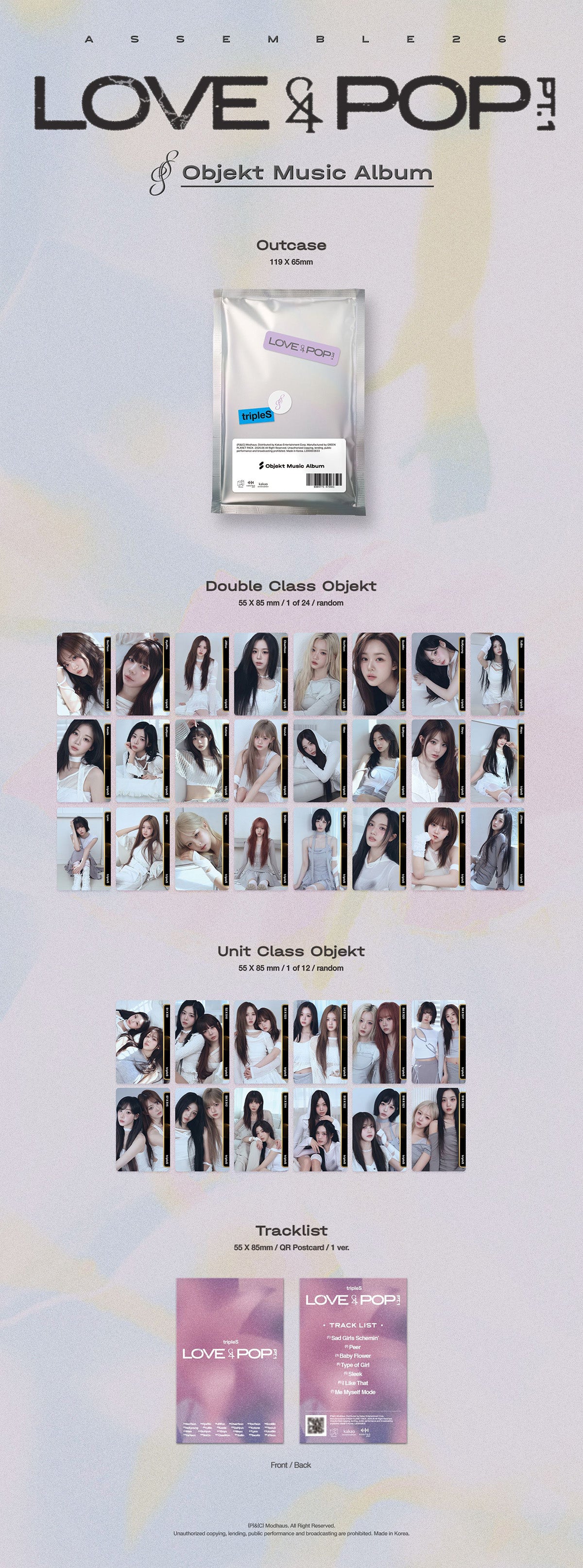 (Pre-Order) tripleS - LOVE&POP pt. 1 - Album (Objekt Music Album)