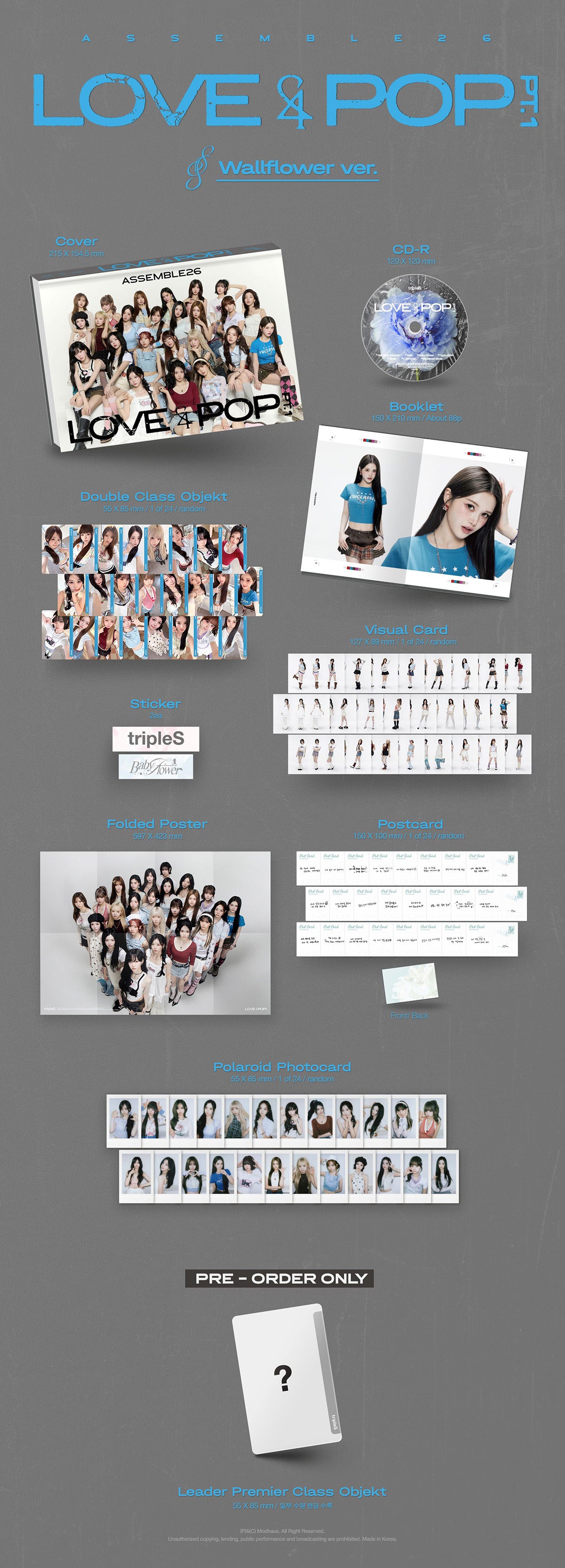(Pre-Order + POB) tripleS - LOVE&POP pt. 1 - Album (Standard Ver.)