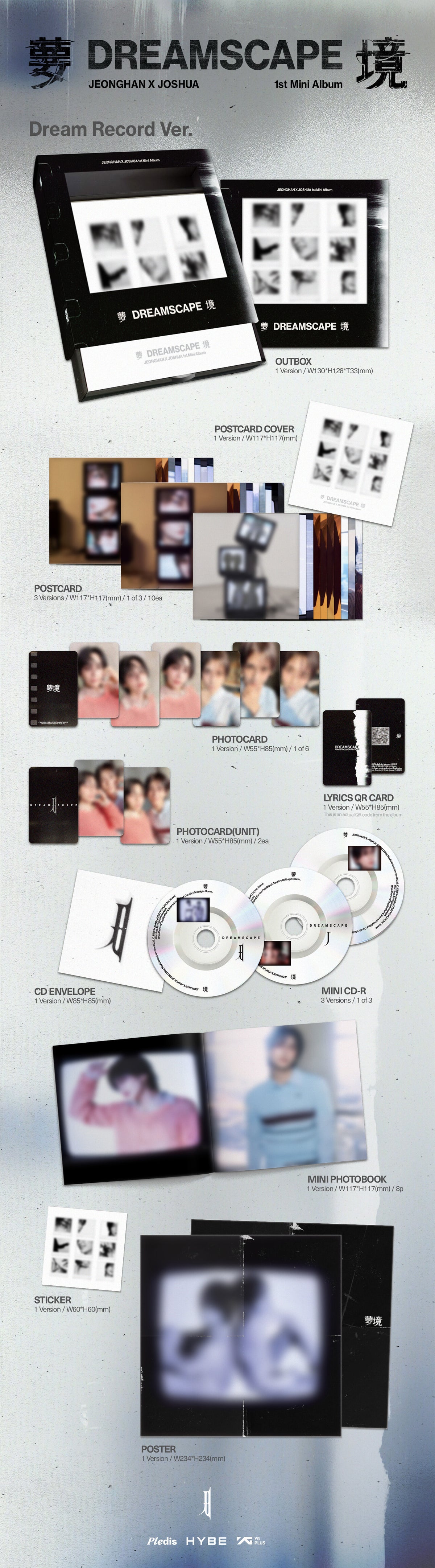 (Pre-Order) JEONGHAN X JOSHUA (SEVENTEEN) - DREAMSCAPE - 1st Mini Album (Dream Record Ver. / Compact Ver.)