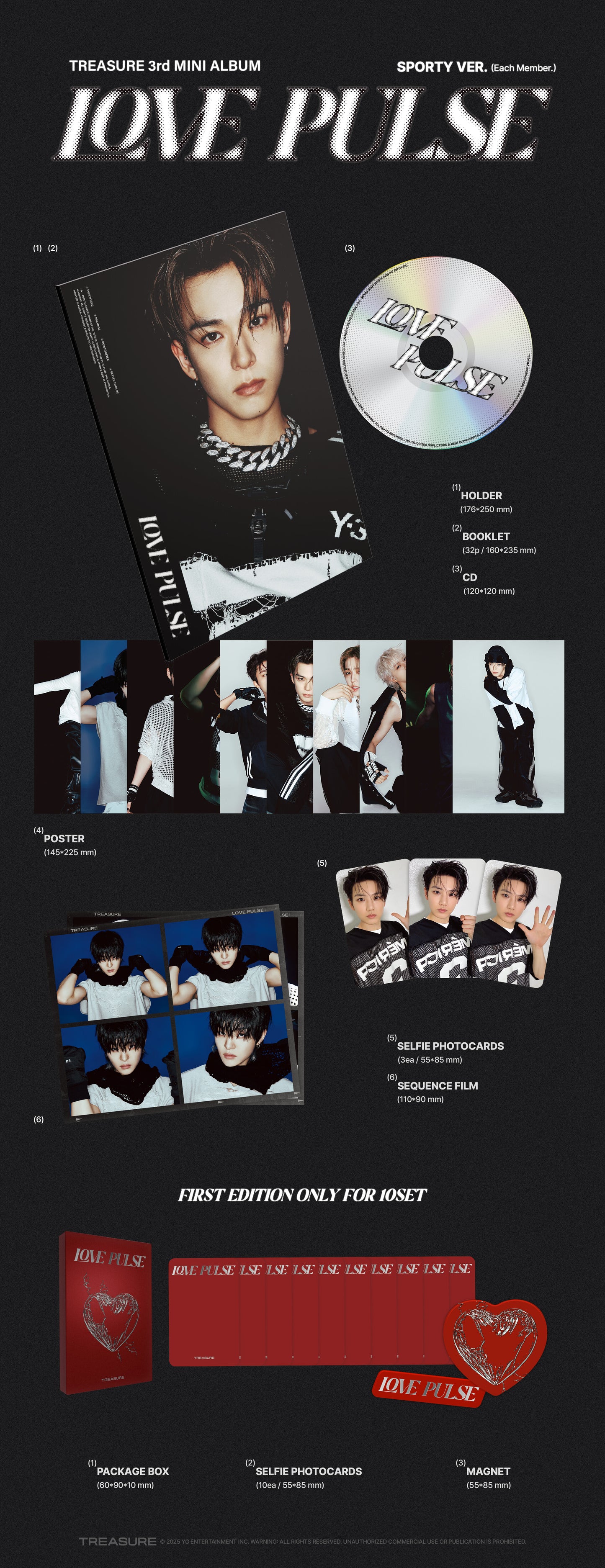 TREASURE - LOVE PULSE - 3rd Mini Album (Sporty Ver.)
