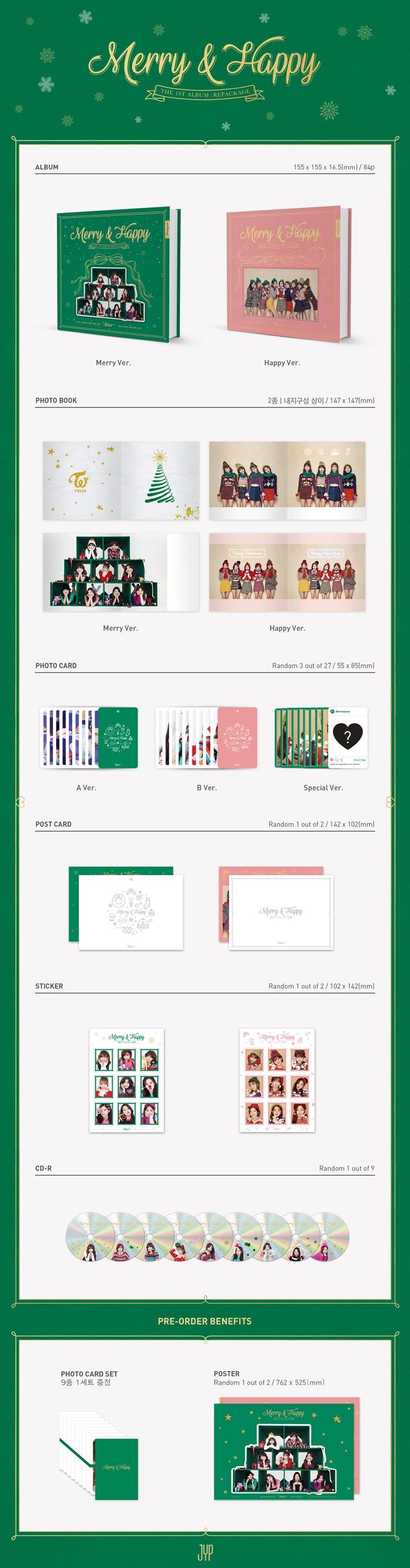 TWICE - Merry & Happy - 1st Album Repackage