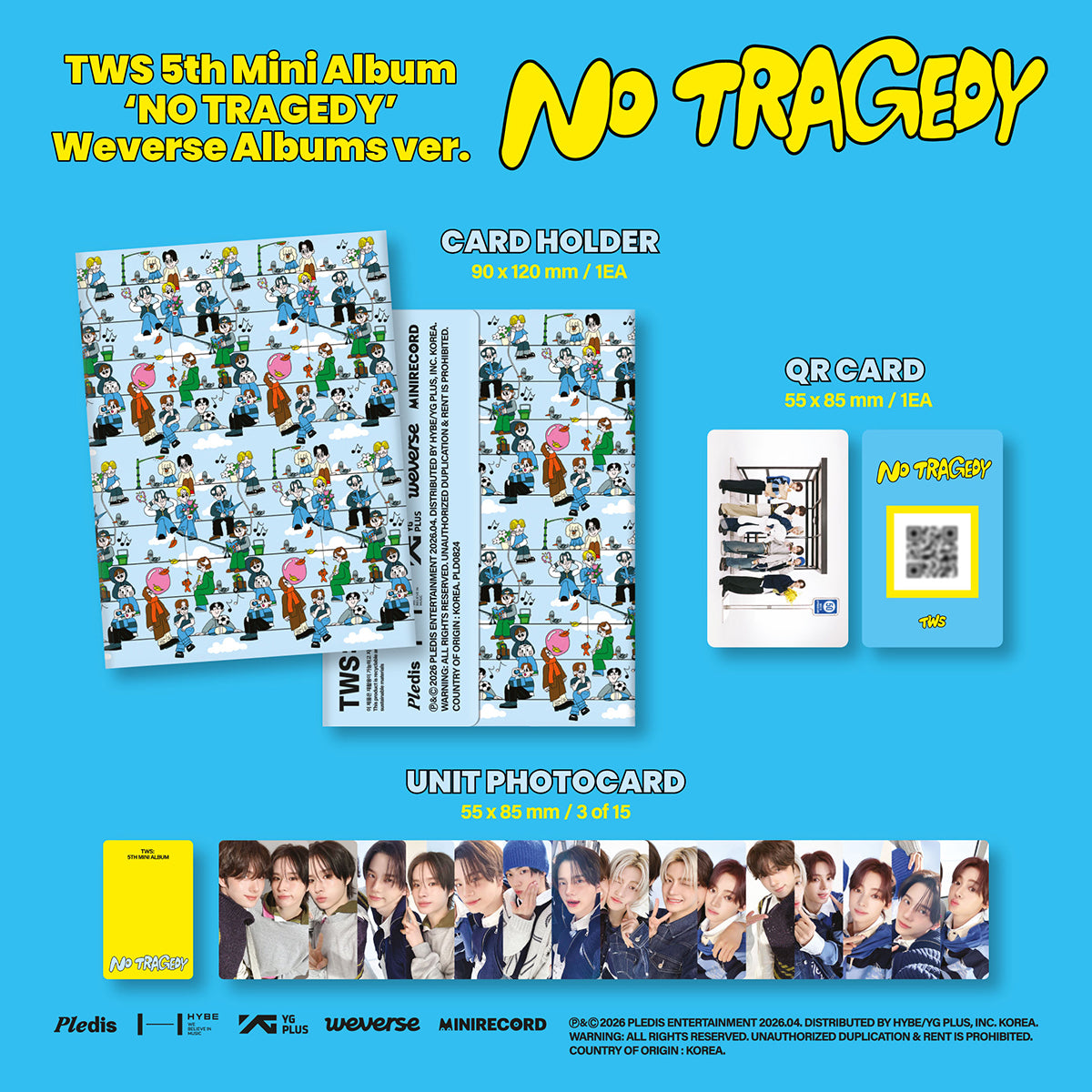 TWS - NO TRAGEDY - 5th Mini Album (Weverse Albums Ver.)
