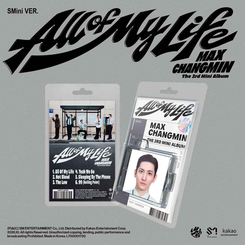 (Pre-Order) MAX CHANGMIN (TVXQ!) - All Of My Life - 3rd Mini Album (SMini Ver. / Smart Album)