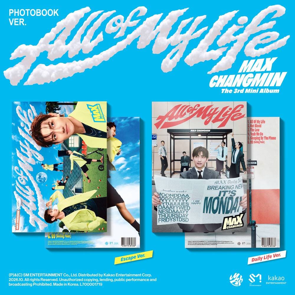 (Pre-Order) MAX CHANGMIN (TVXQ!) - All Of My Life - 3rd Mini Album (Photobook Ver.)