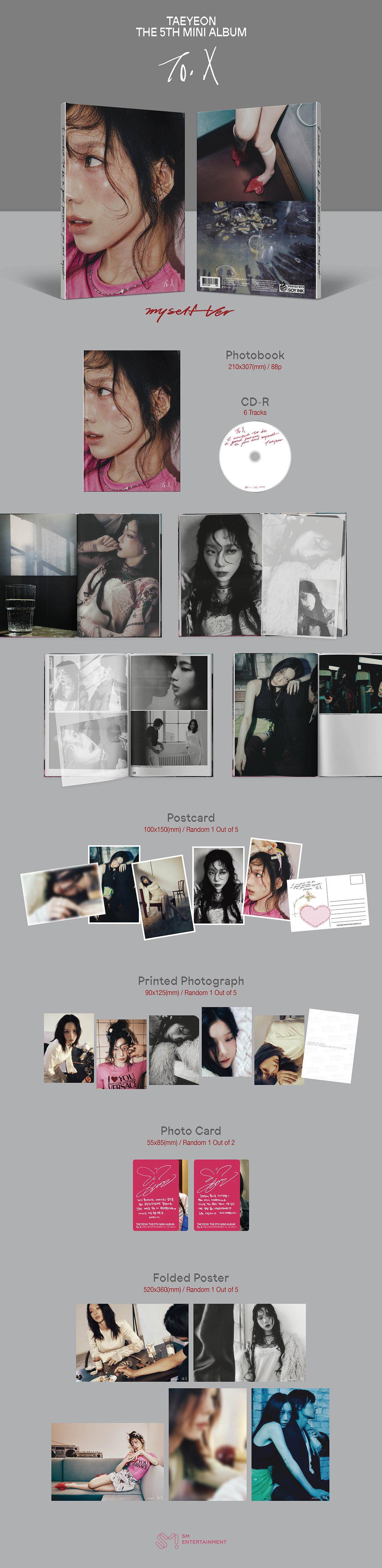 TAEYEON (Girls' Generation) - To. X - 5th Mini Album (Myself Ver.)