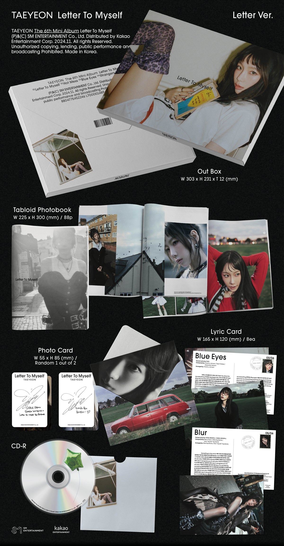 TAEYEON (Girls' Generation) - Letter To Myself - 6th Mini Album (Letter Ver.)