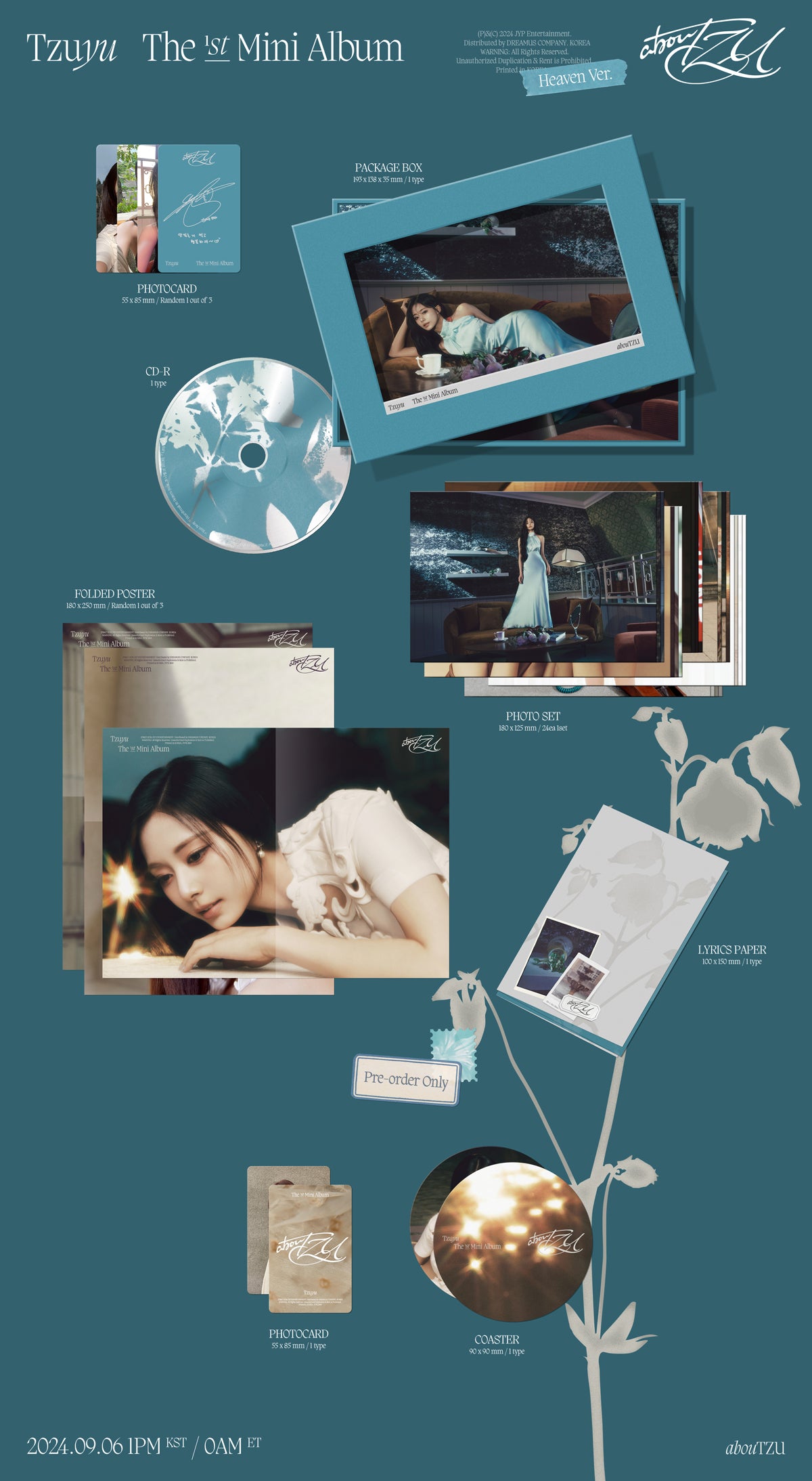 TZUYU (TWICE) - abouTZU - 1st Mini Album (Heaven Ver.)