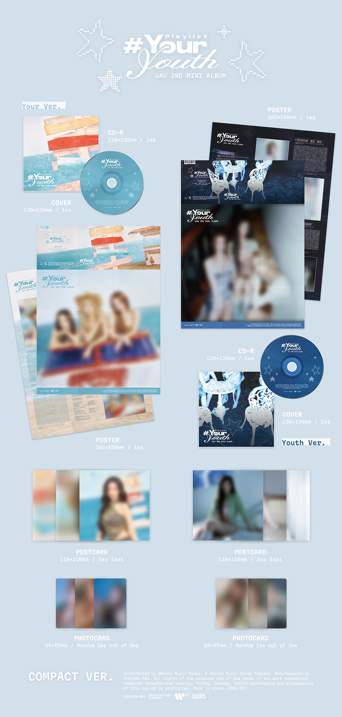 (Pre-Order + EUROPE LUCKY DRAW EVENT) UAU (Dreamcatcher) - Playlist #Your Youth - 2nd Mini Album (Compact Ver.)