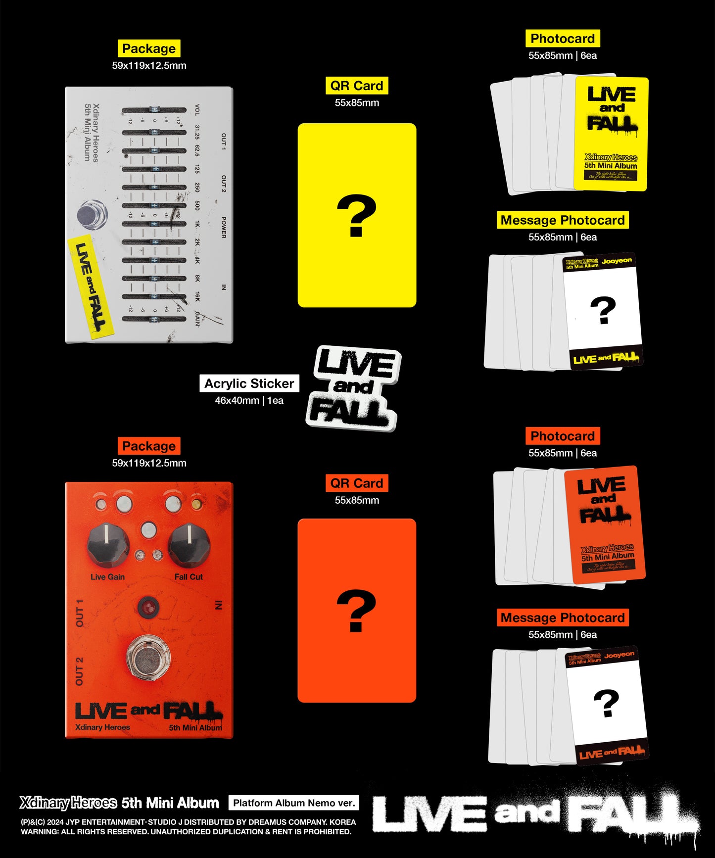 Xdinary Heroes - LIVE and FALL - 5th Mini Album (Platform Album Nemo Ver.)
