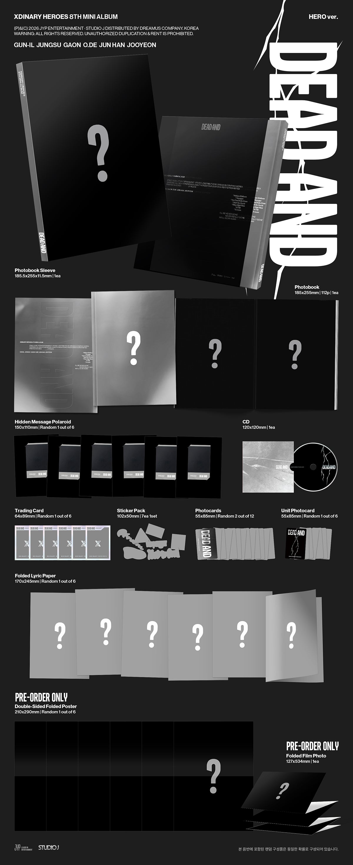 Xdinary Heroes - DEAD AND - 8th Mini Album (Photobook Ver.)