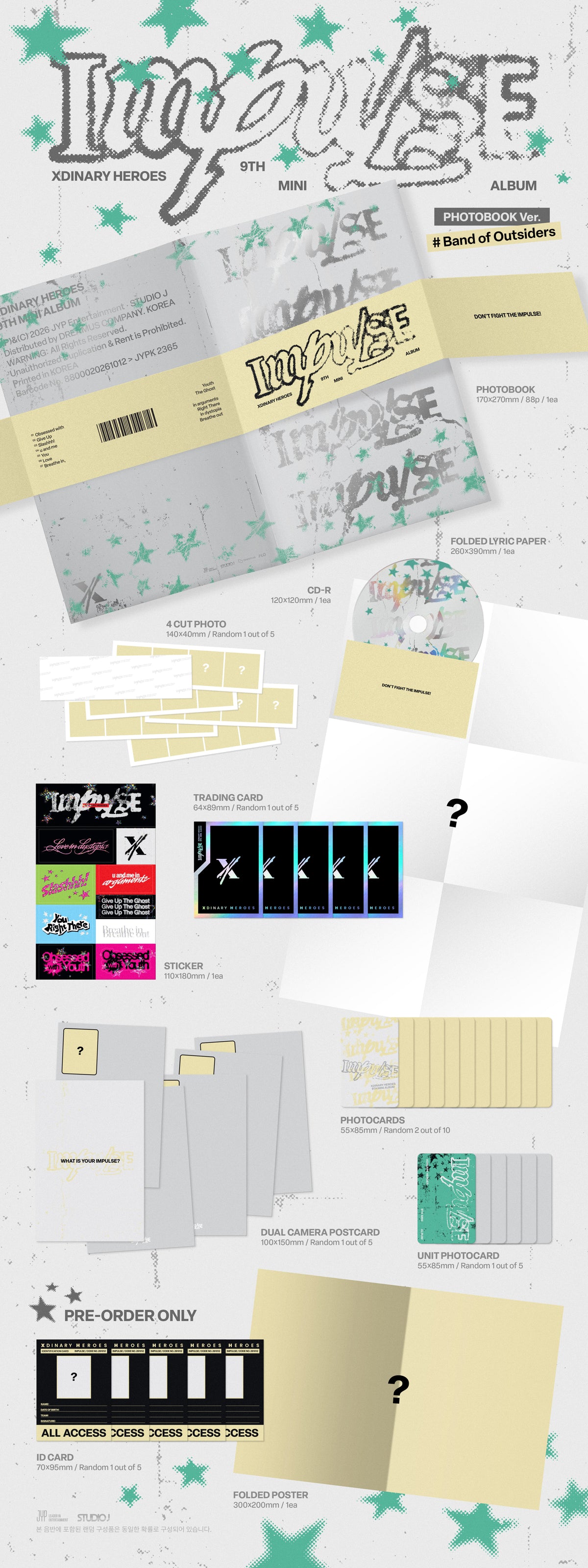 (Pre-Order) Xdinary Heroes - IMPULSE - 9th Mini Album (Standard Ver.)