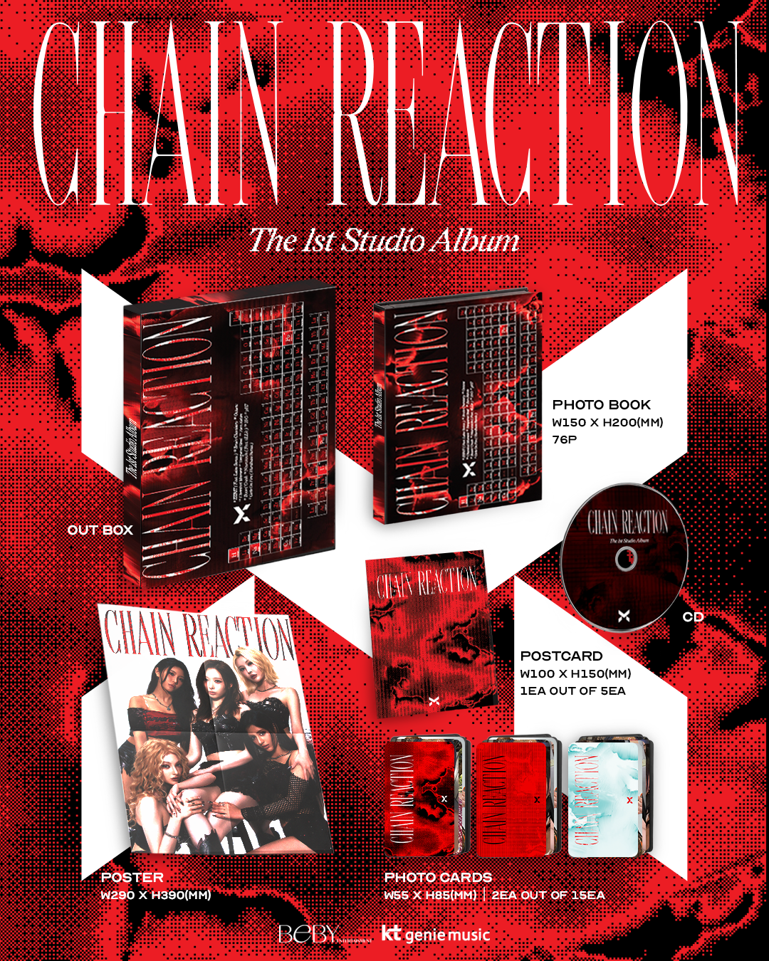 (Pre-Order) X:IN - Chain Reaction - 1st Full Album (CD Ver.)