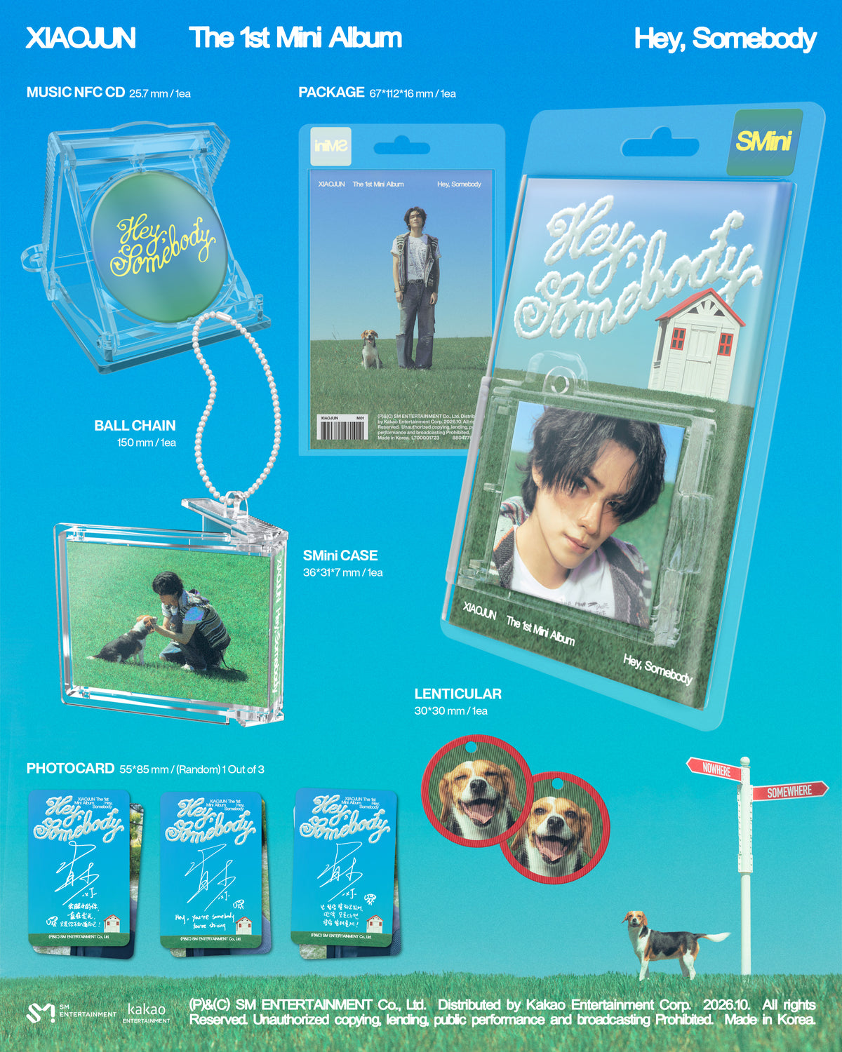 (Pre-Order) XIAOJUN (WayV) - Hey, Somebody - 1st Mini Album (SMini Ver.)