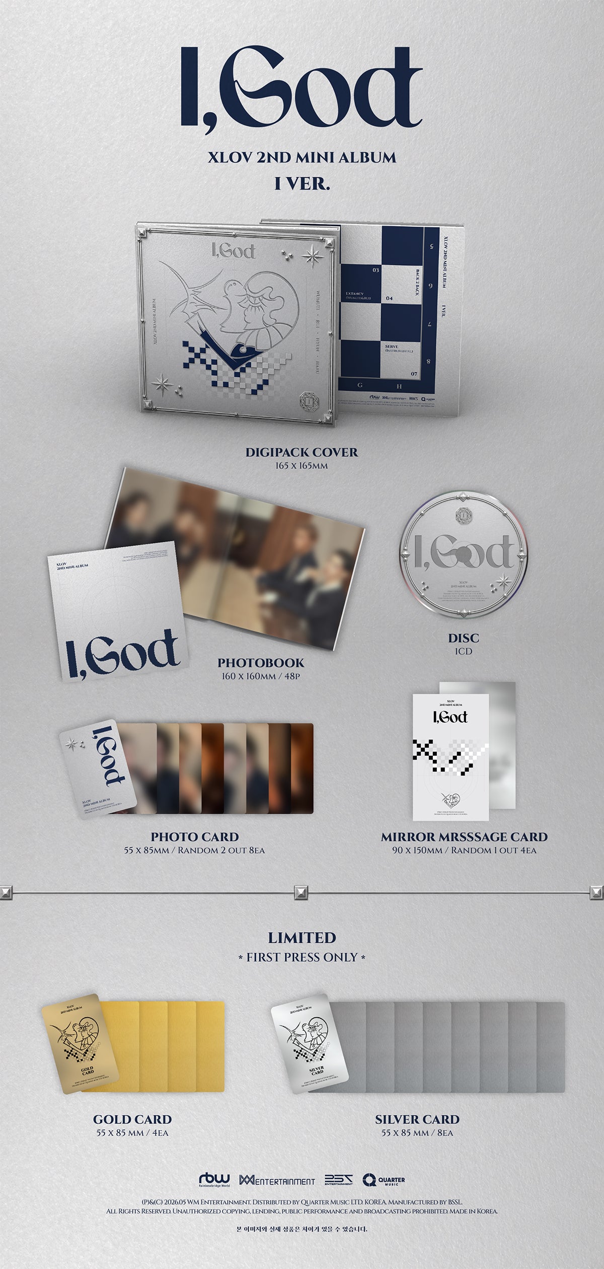 (Pre-Order) XLOV - I, God - 2nd Mini Album