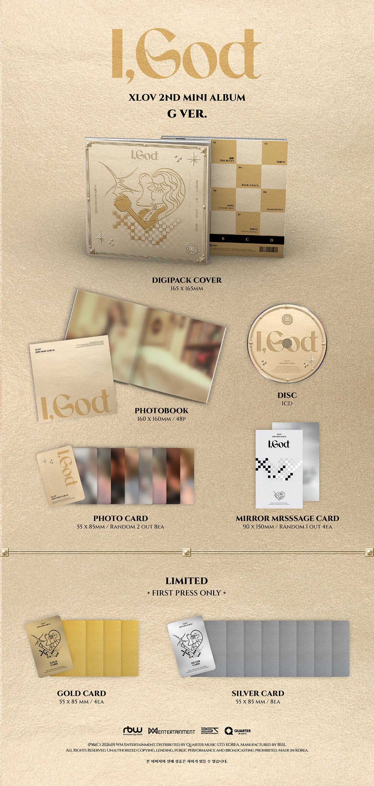 (Pre-Order) XLOV - I, God - 2nd Mini Album