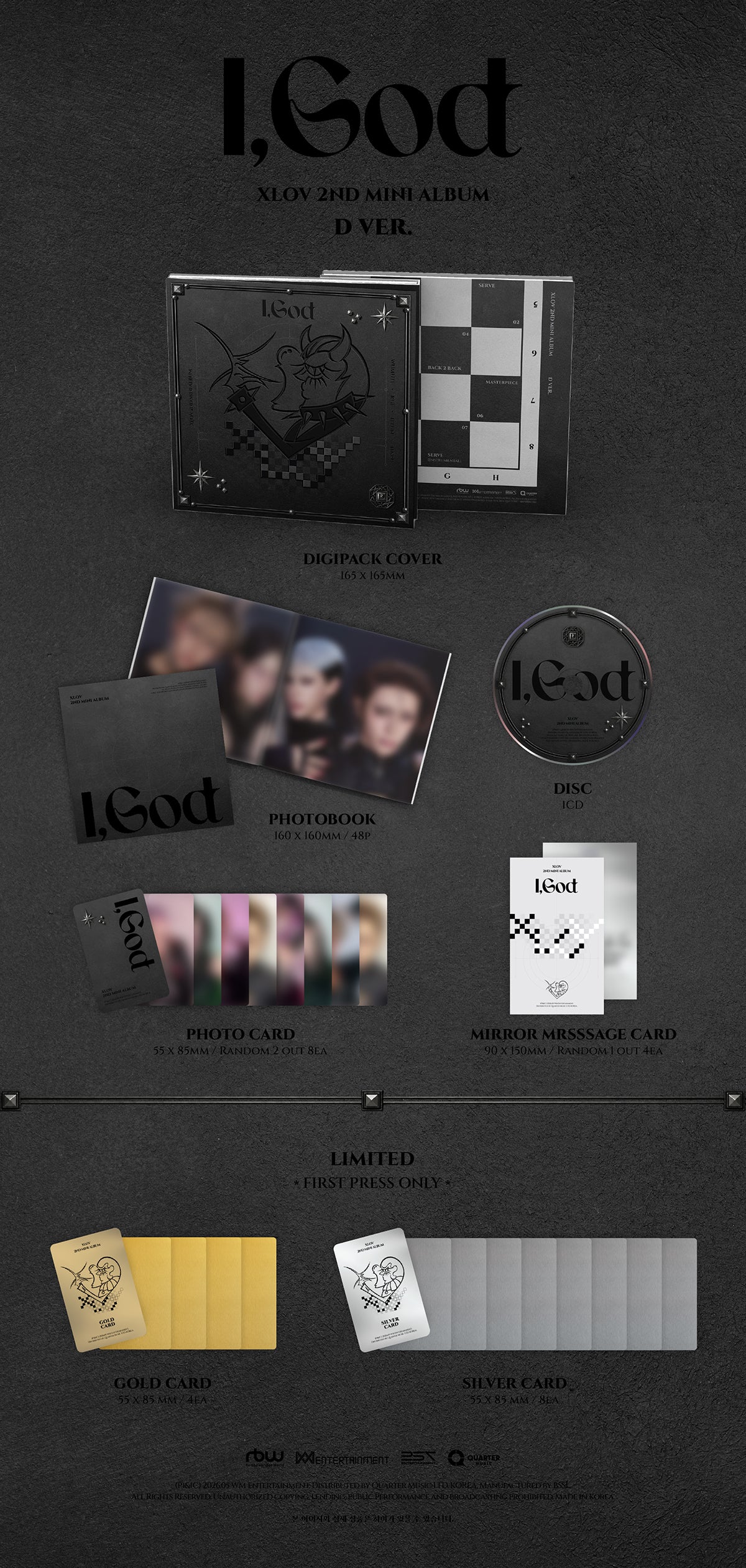 (Pre-Order) XLOV - I, God - 2nd Mini Album