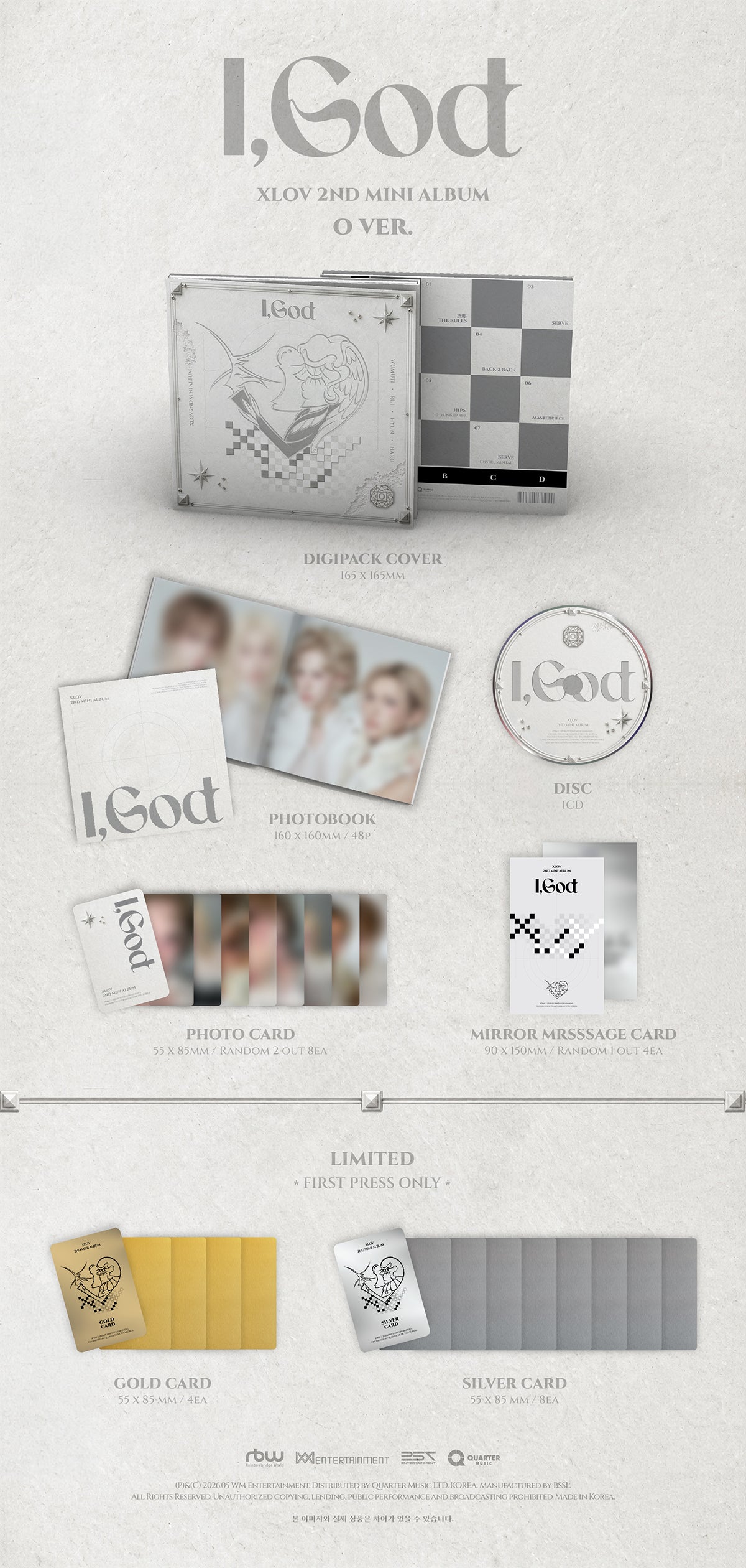 (Pre-Order) XLOV - I, God - 2nd Mini Album