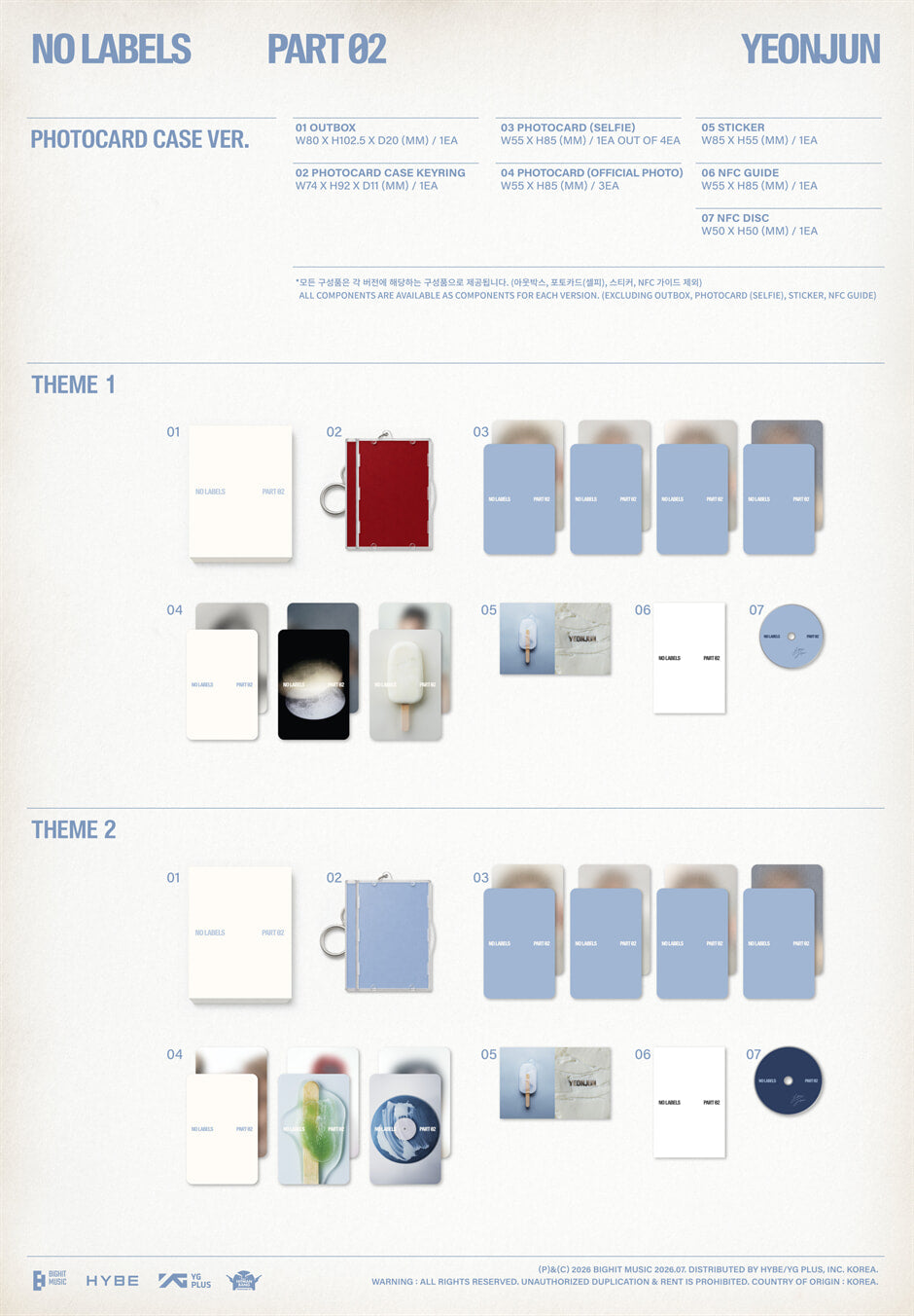 (Pre-Order) YEONJUN (TXT) - NO LABELS : PART 02 - Album (Photocard Case Ver.)