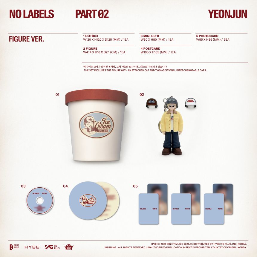 (Pre-Order) YEONJUN (TXT) - NO LABELS : PART 02 - Album (Figure Ver.)