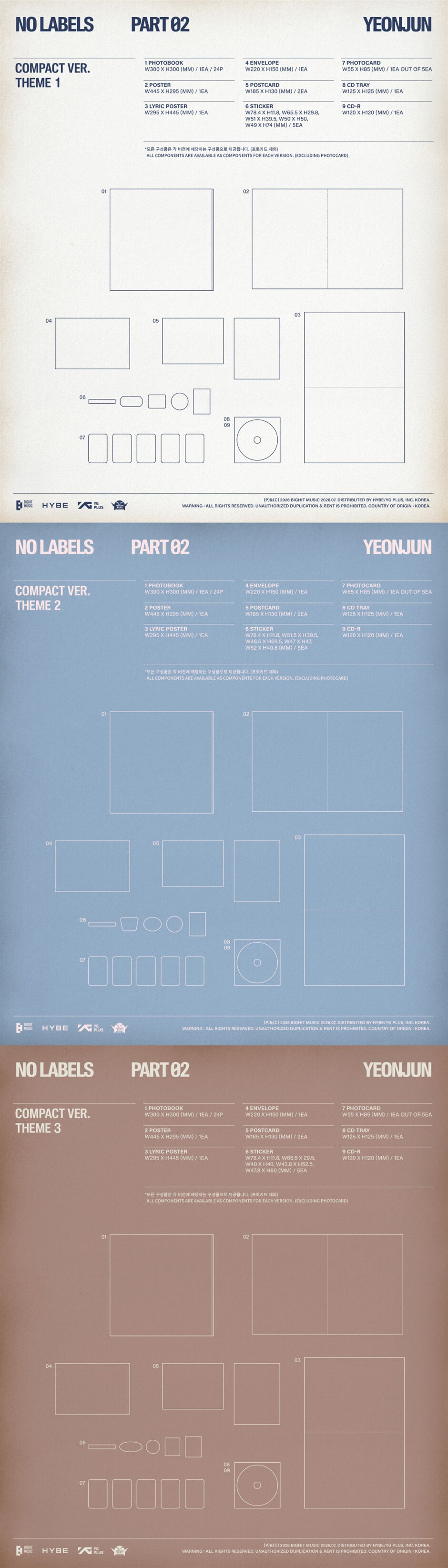 (Pre-Order + POB) YEONJUN (TXT) - NO LABELS : PART 02 - Album (Compact Ver.)