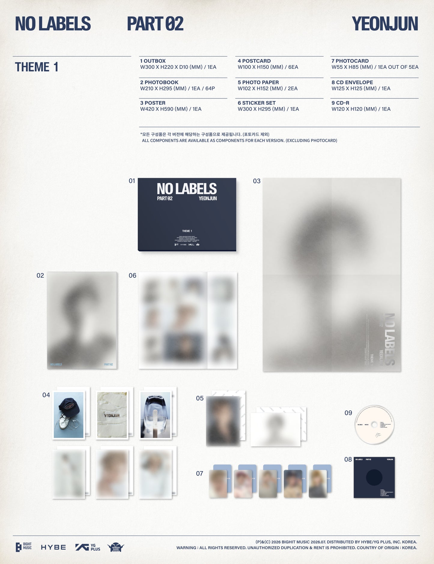 (Pre-Order) YEONJUN (TXT) - NO LABELS : PART 02 - Album (Standard Ver.)
