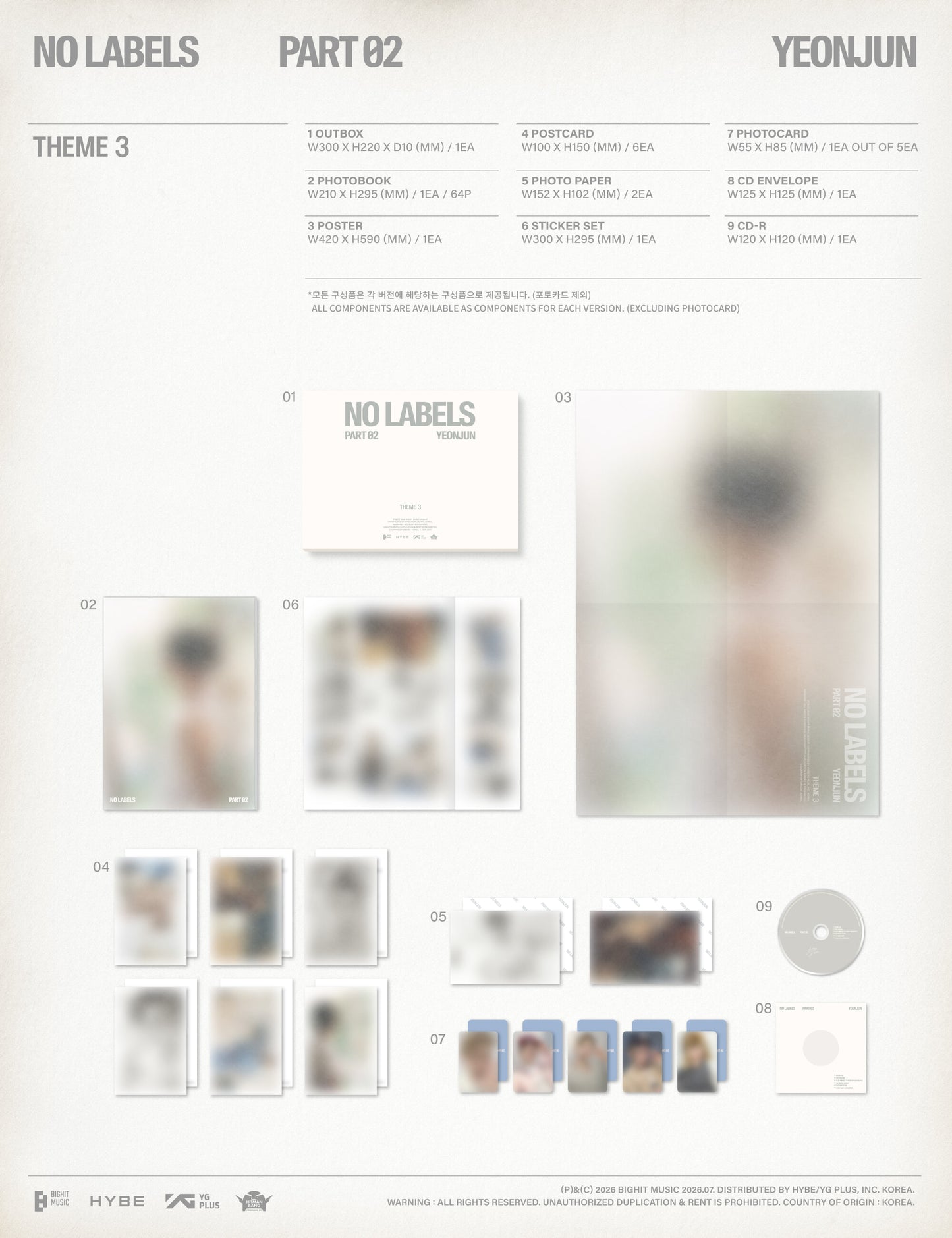 (Pre-Order) YEONJUN (TXT) - NO LABELS : PART 02 - Album (Standard Ver.)